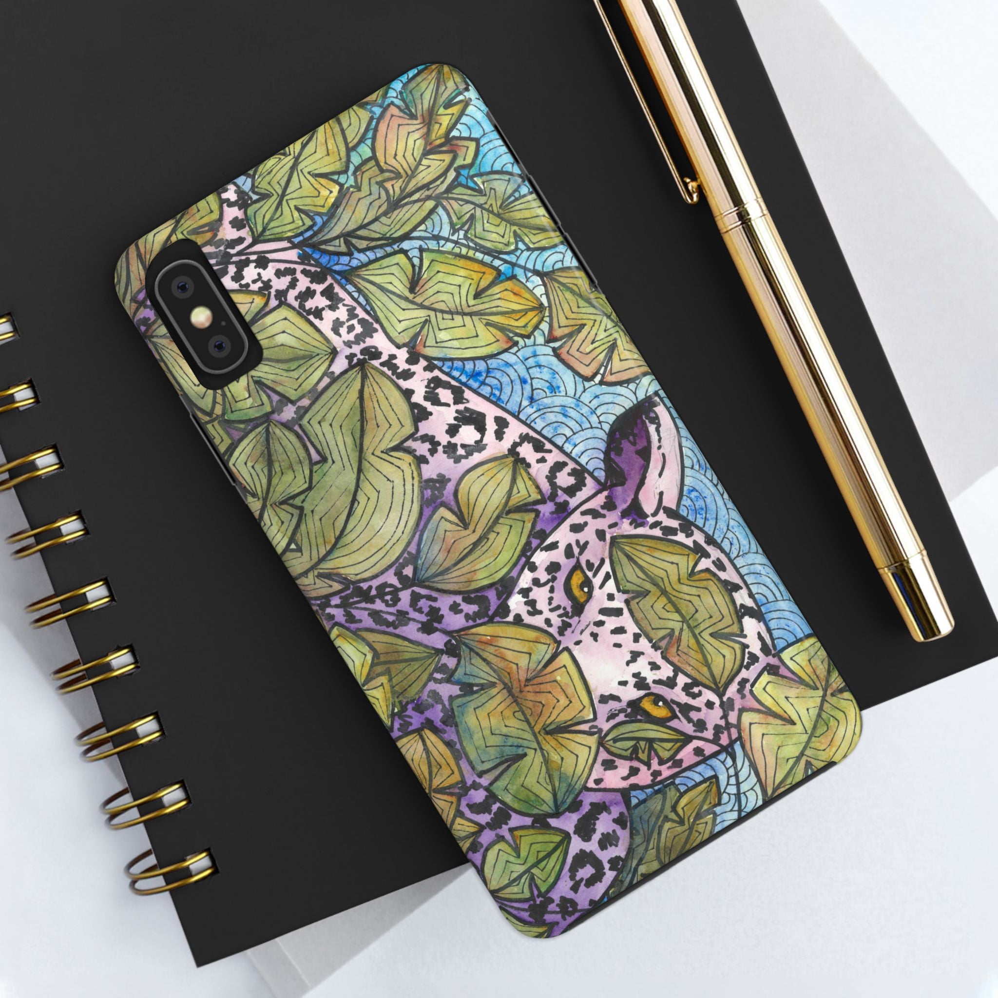 Tough Phone Case - All iPhones and Samsung Galaxys - Exciting Abstract Design #76 Purrfect Blend