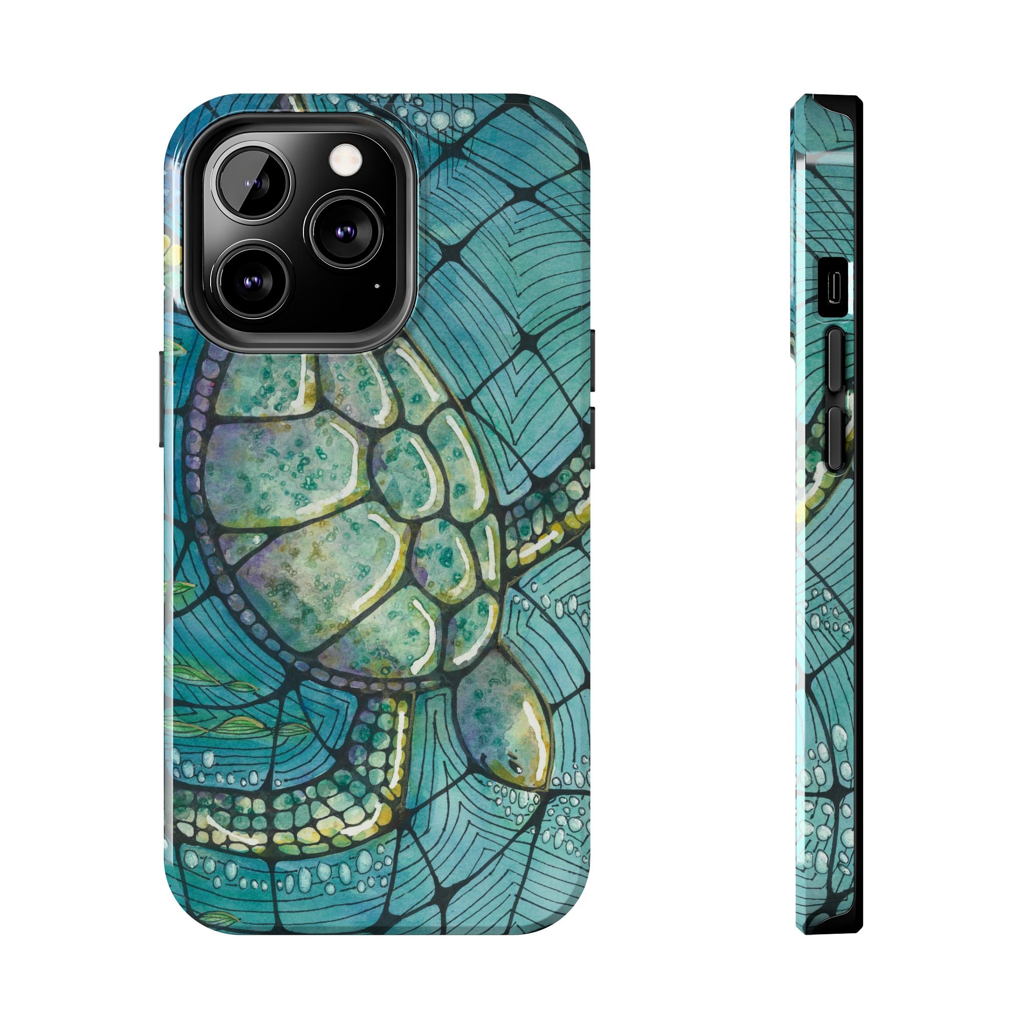 Tough Phone Case - All iPhones and Samsung Galaxys - Exciting Abstract Design #73 Turtling Along