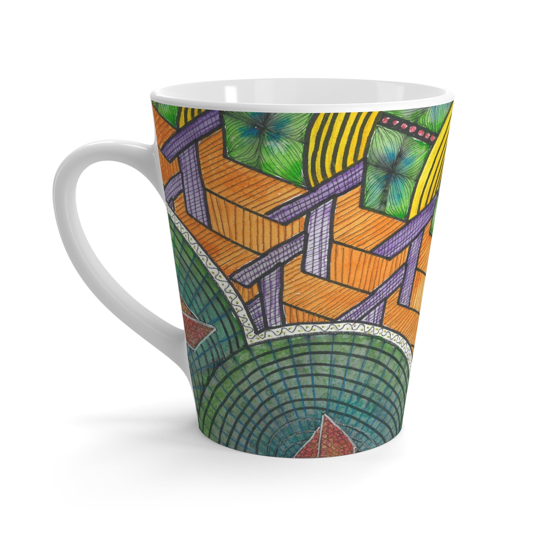 Coffee Mugs and Cups. Colourful Abstract Designs. Perfect for Home, Office or Special Gift #31 T'Eye Land