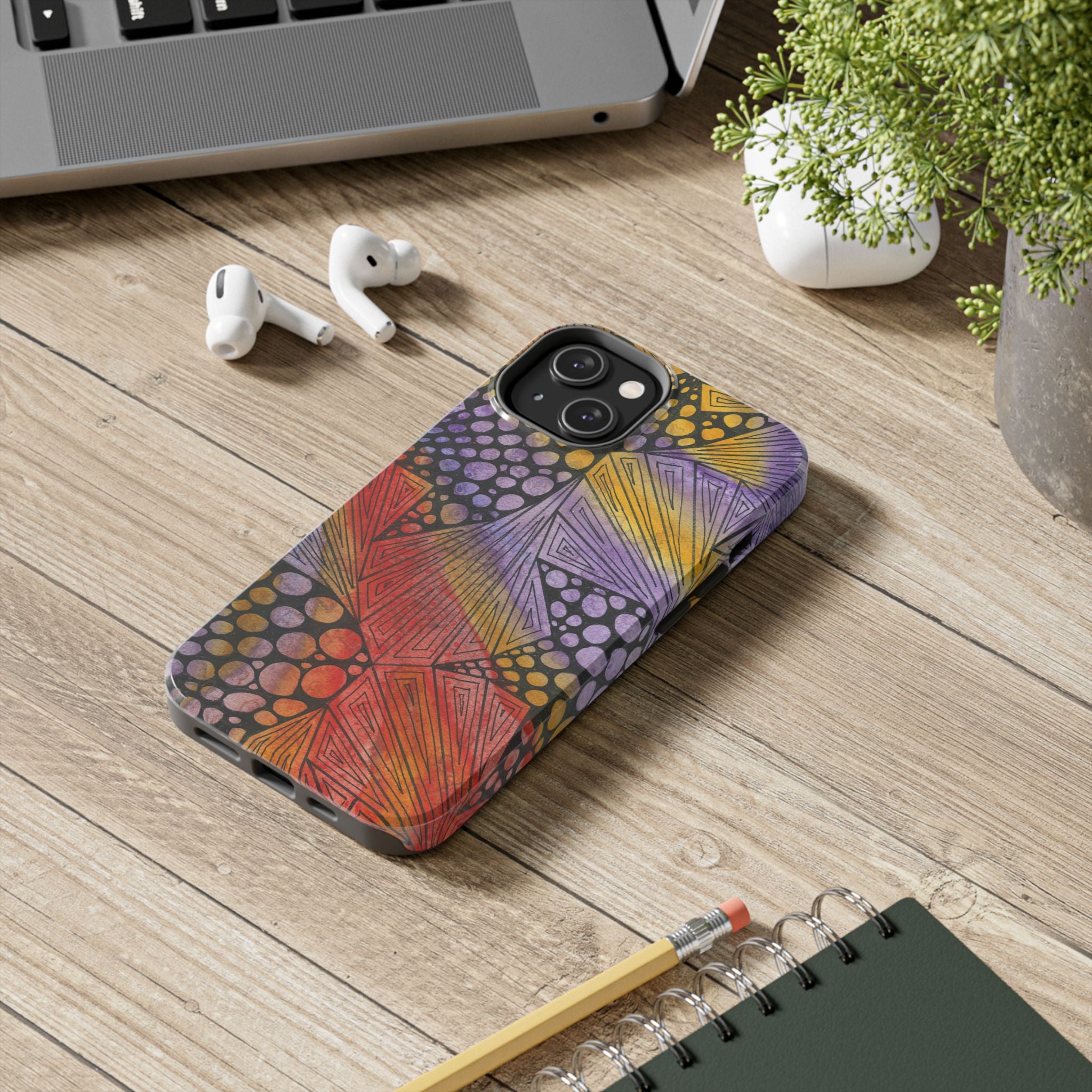 Tough Phone Case - All iPhones and Samsung Galaxys - Exciting Abstract Design #82 Fighting Delusions
