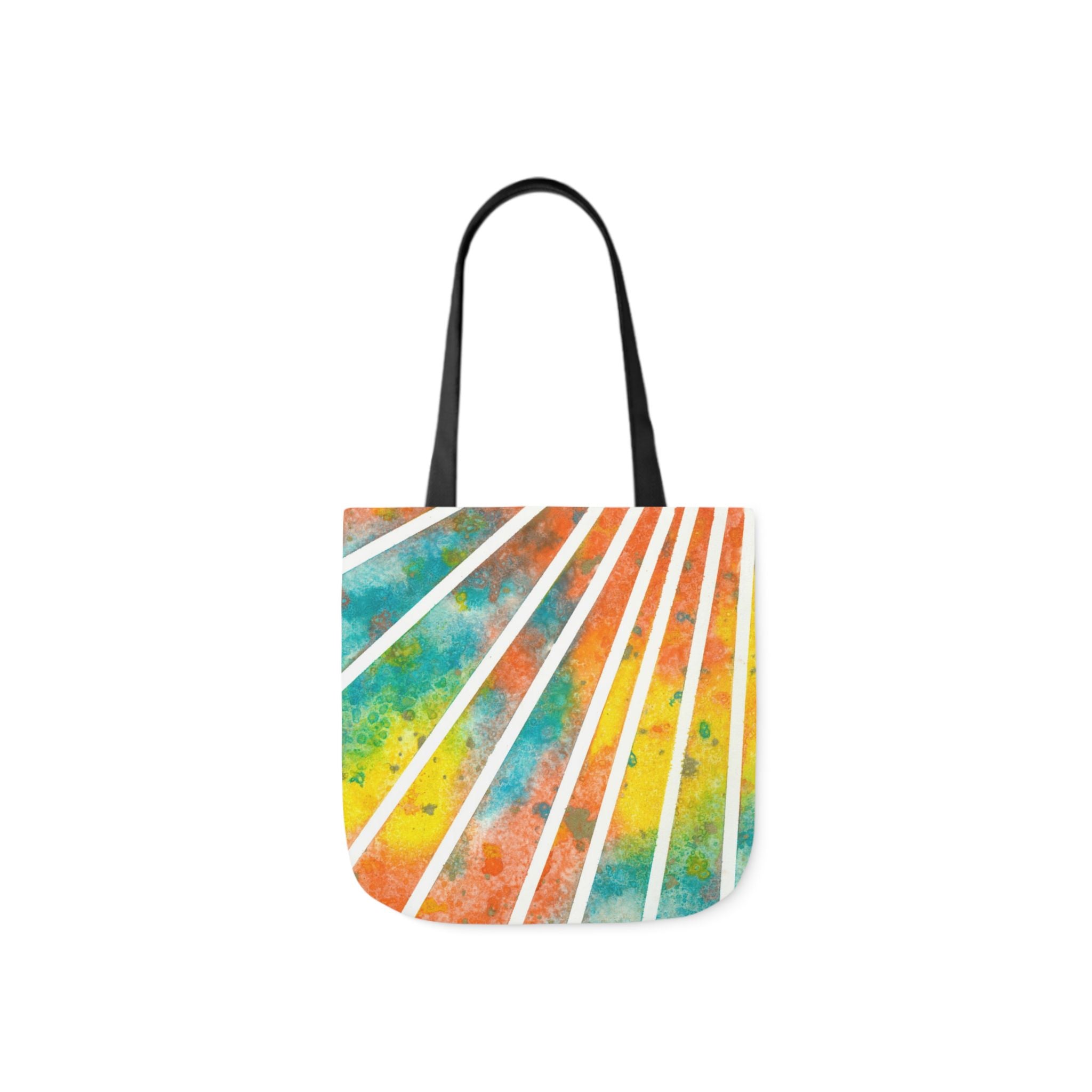 Canvas Tote Bags, Colourful Abstract Designs, 5-Color Straps, 3 Sizes.  For Family and friends or a Special Gift #101 Your Energy Radiates