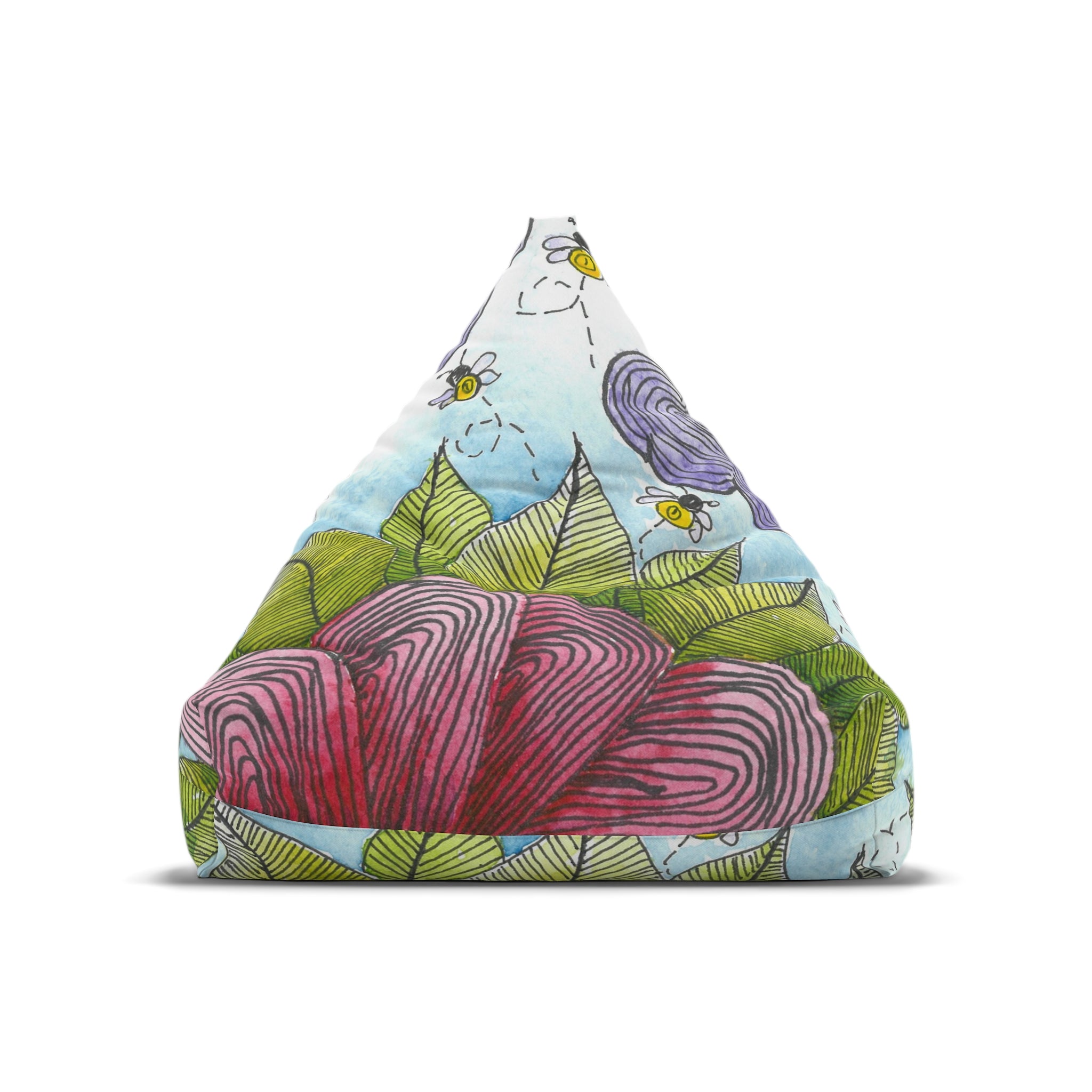 Bean Bag Chair Covers For Indoor & Outdoor - 2 Sizes - Exciting Abstract Design #4 Bloom'n