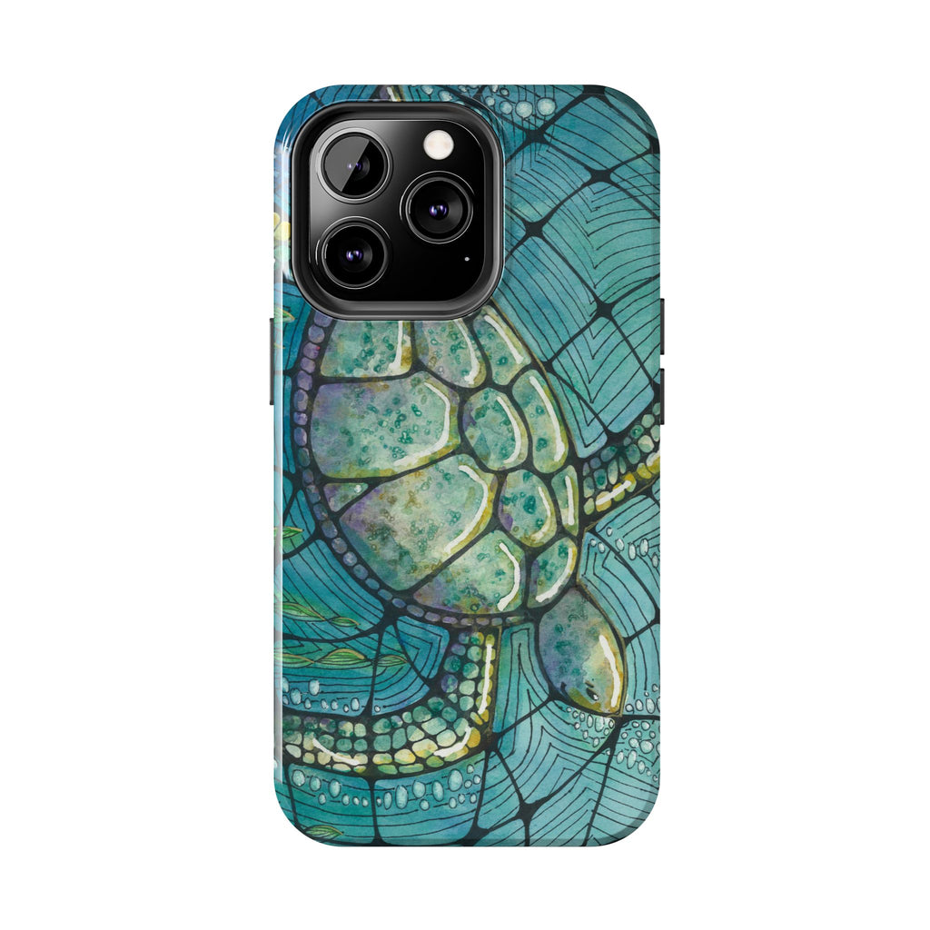 Tough Phone Case - All iPhones and Samsung Galaxys - Exciting Abstract Design #73 Turtling Along