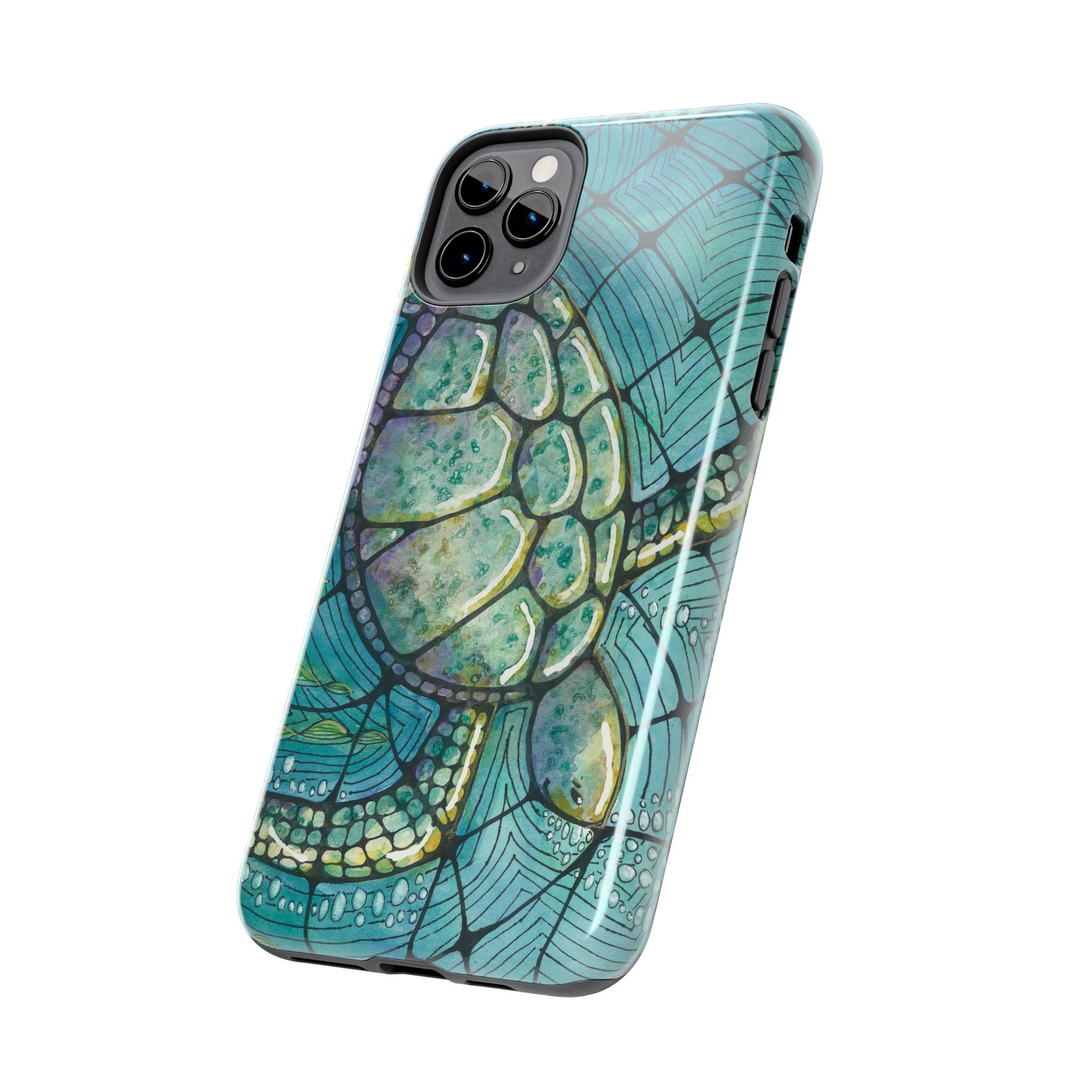 Tough Phone Case - All iPhones and Samsung Galaxys - Exciting Abstract Design #73 Turtling Along