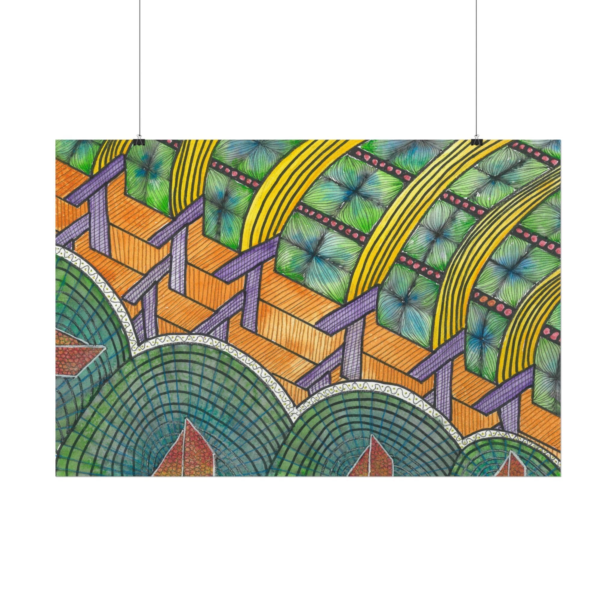 Large Colourful Wall Art, Posters & Prints, For Office, Bedroom or Living Room, or Special Gift #31 T'Eye Land