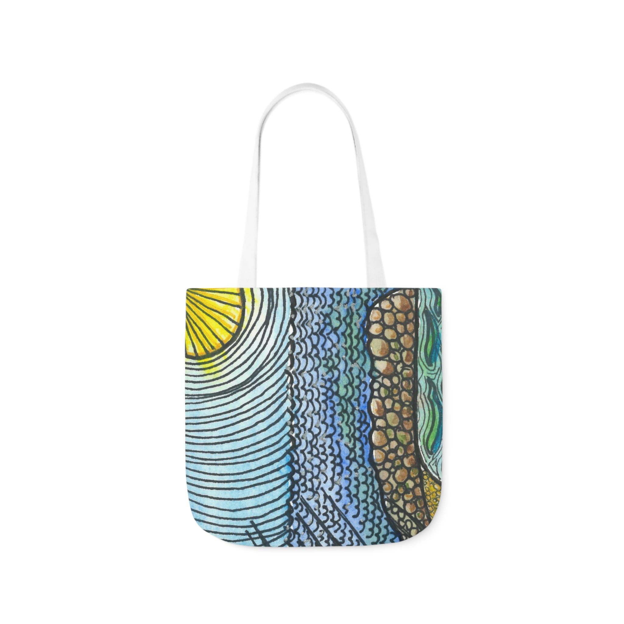 Canvas Tote Bags, Colourful Abstract Designs, 5-Color Straps, 3 Sizes.  For Family and friends or a Special Gift #47 Cottesloe