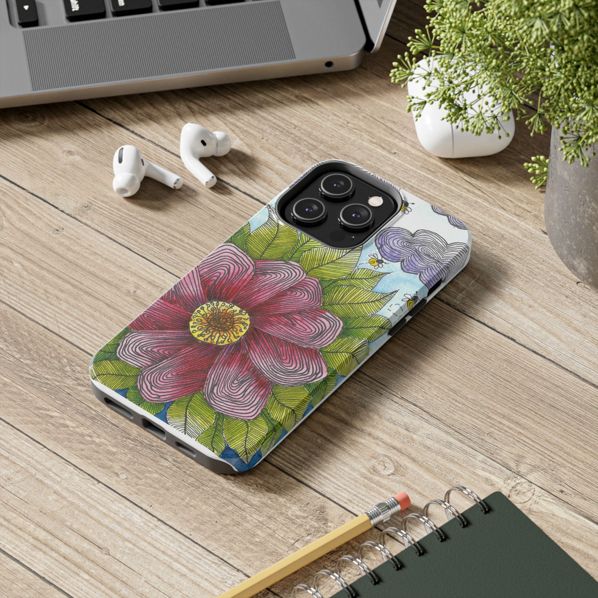 Tough Phone Case - All iPhones and Samsung Galaxys - Exciting Abstract Design  #4 Bloom'n