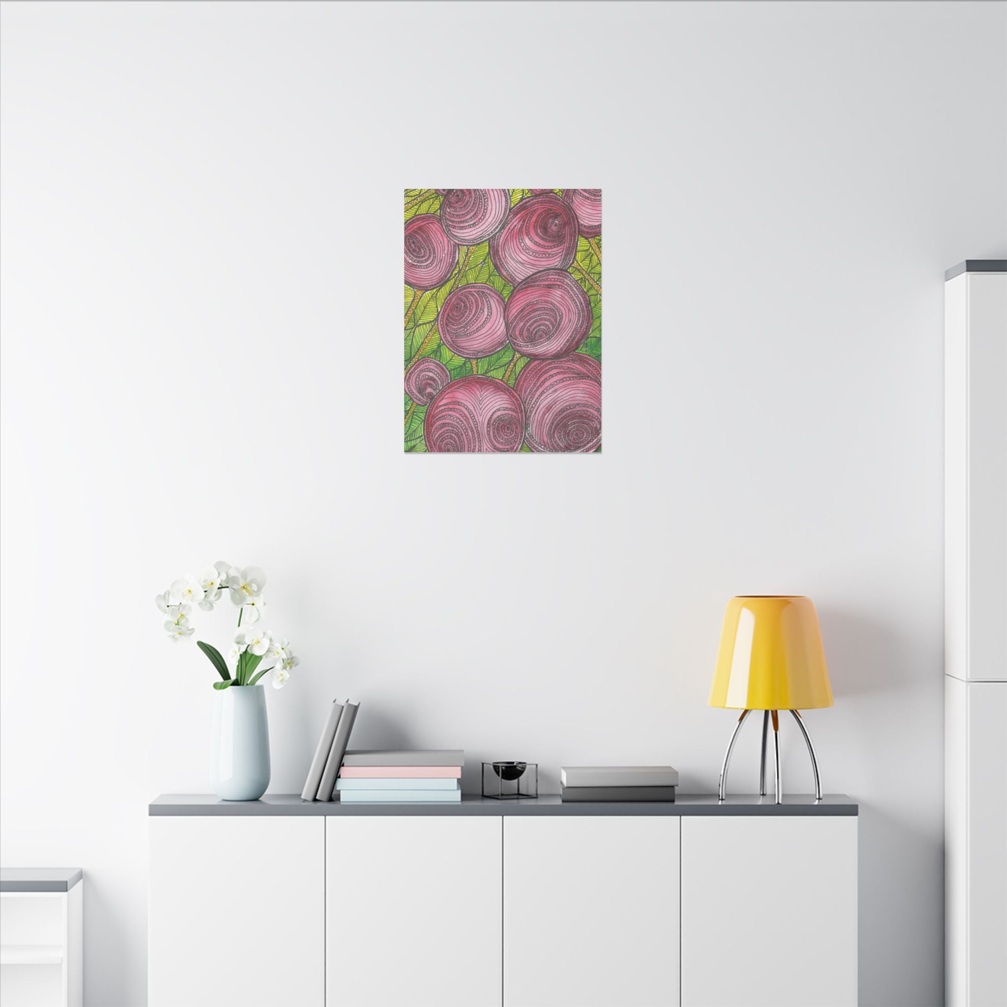 Large Colourful Wall Art, Canvas Prints, For Office, Bedroom or Living Room, or Special Gift #9 Spaced Blossoms