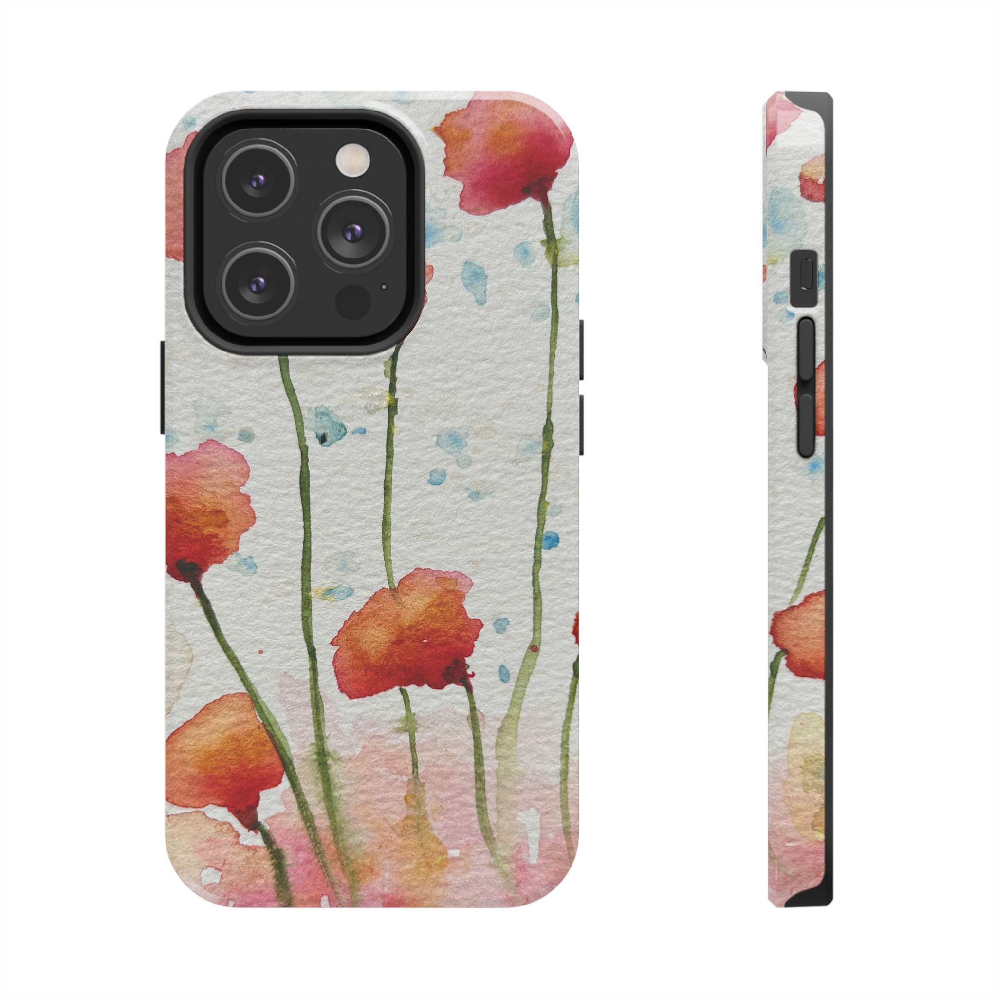 Tough Phone Case - All iPhones and Samsung Galaxys - Exciting Abstract Design #94 Poppies Galore