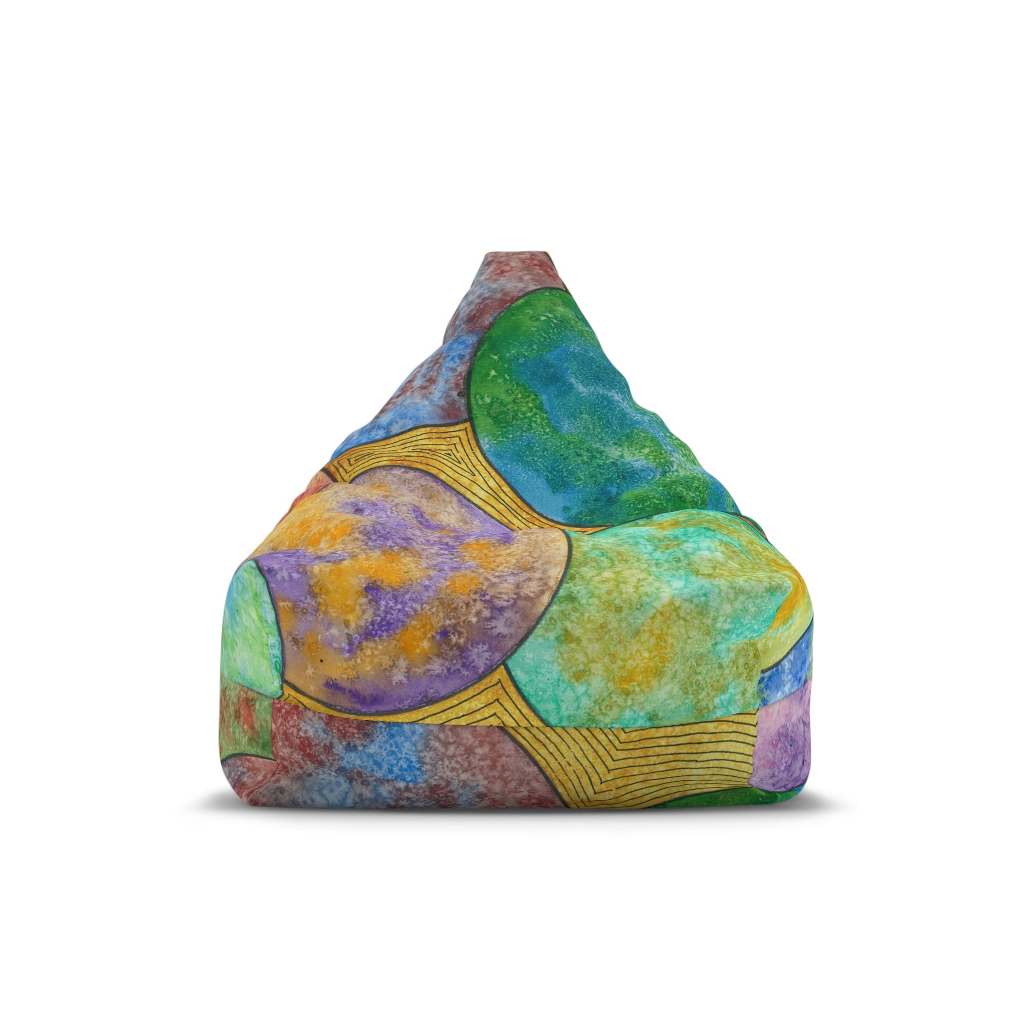 Bean Bag Chair Covers For Indoor & Outdoor - 2 Sizes - Exciting Abstract Design #61 Worlds Apart
