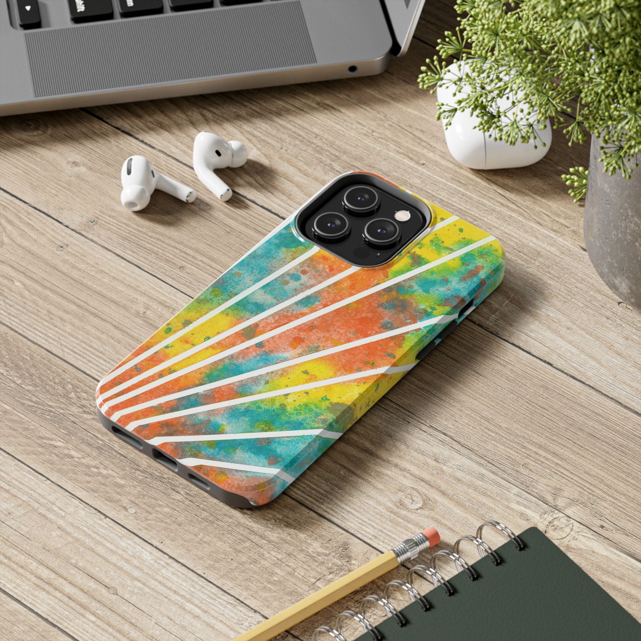 Tough Phone Case - All iPhones and Samsung Galaxys - Exciting Abstract Design #101 Your Energy Radiates