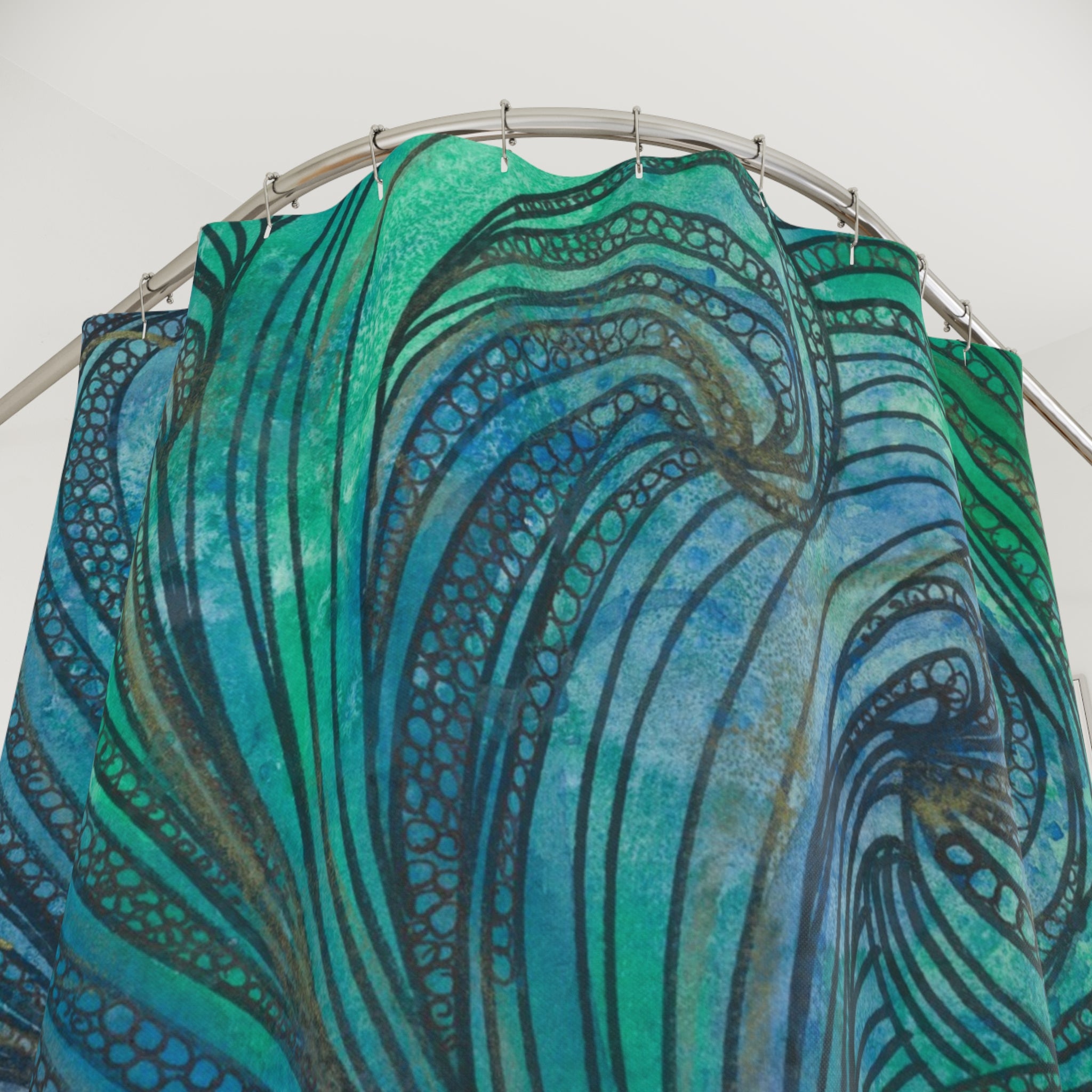Beautiful Shower Curtains to Refresh Your Bathroom. Colourful Abstract Designs. Perfect For Your Bathroom or Special House-Warming Gift #71 Call Of The Sea