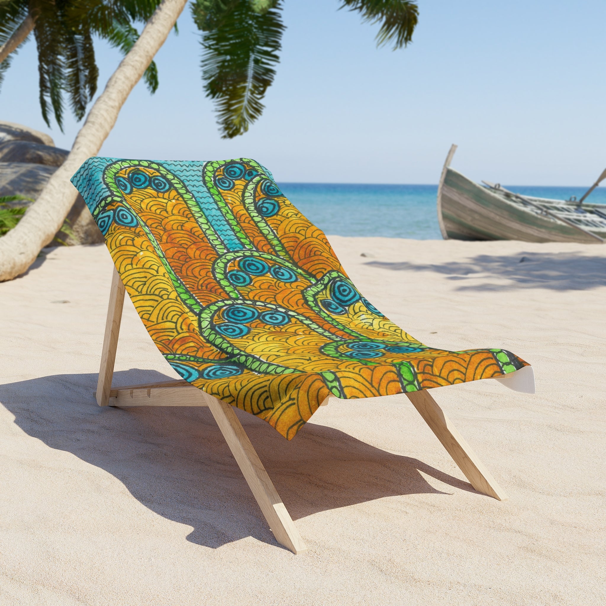 Colourful Abstract Beach Towels, Cotton Loop backing for Durability, 2 Sizes.  For Family and friends or a Special Gift #87 Belgrade Impressions