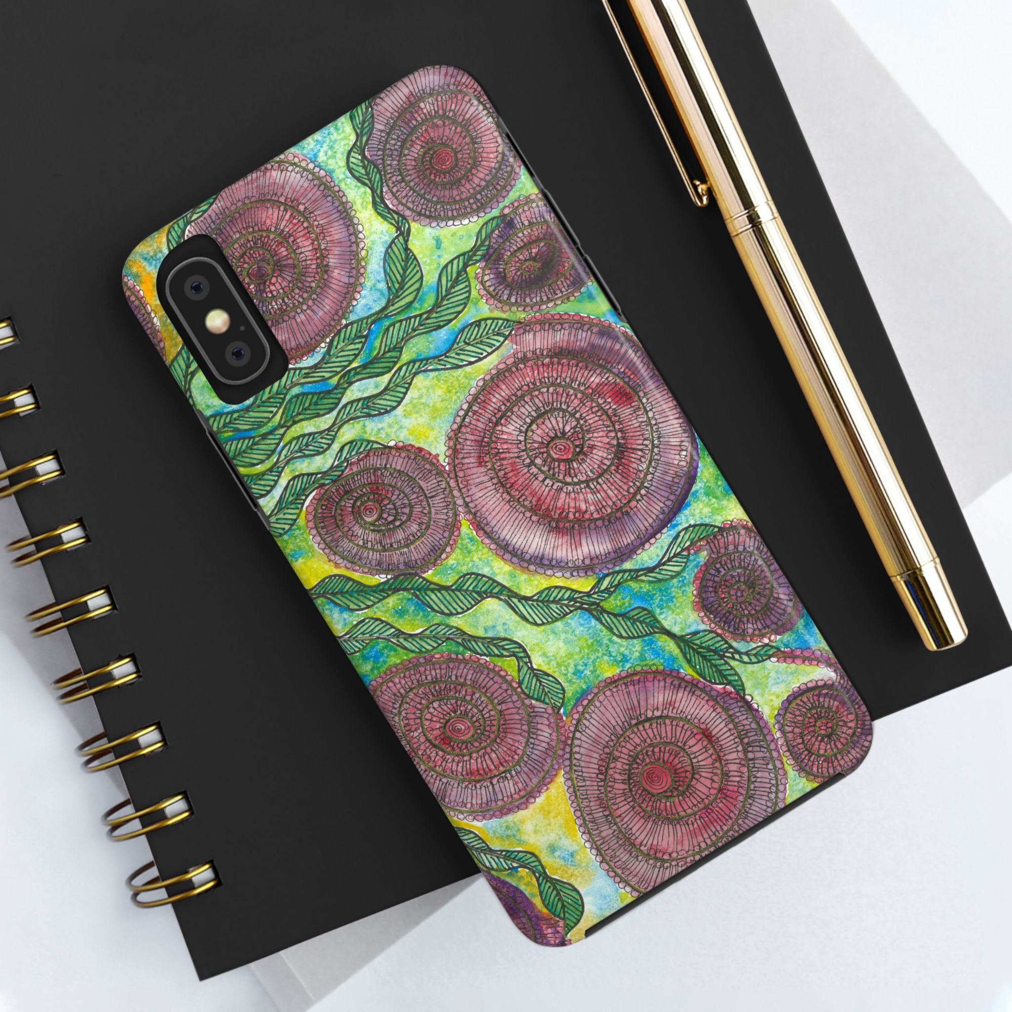 Tough Phone Case - All iPhones and Samsung Galaxys - Exciting Abstract Design #35 Beetroot To Yourself