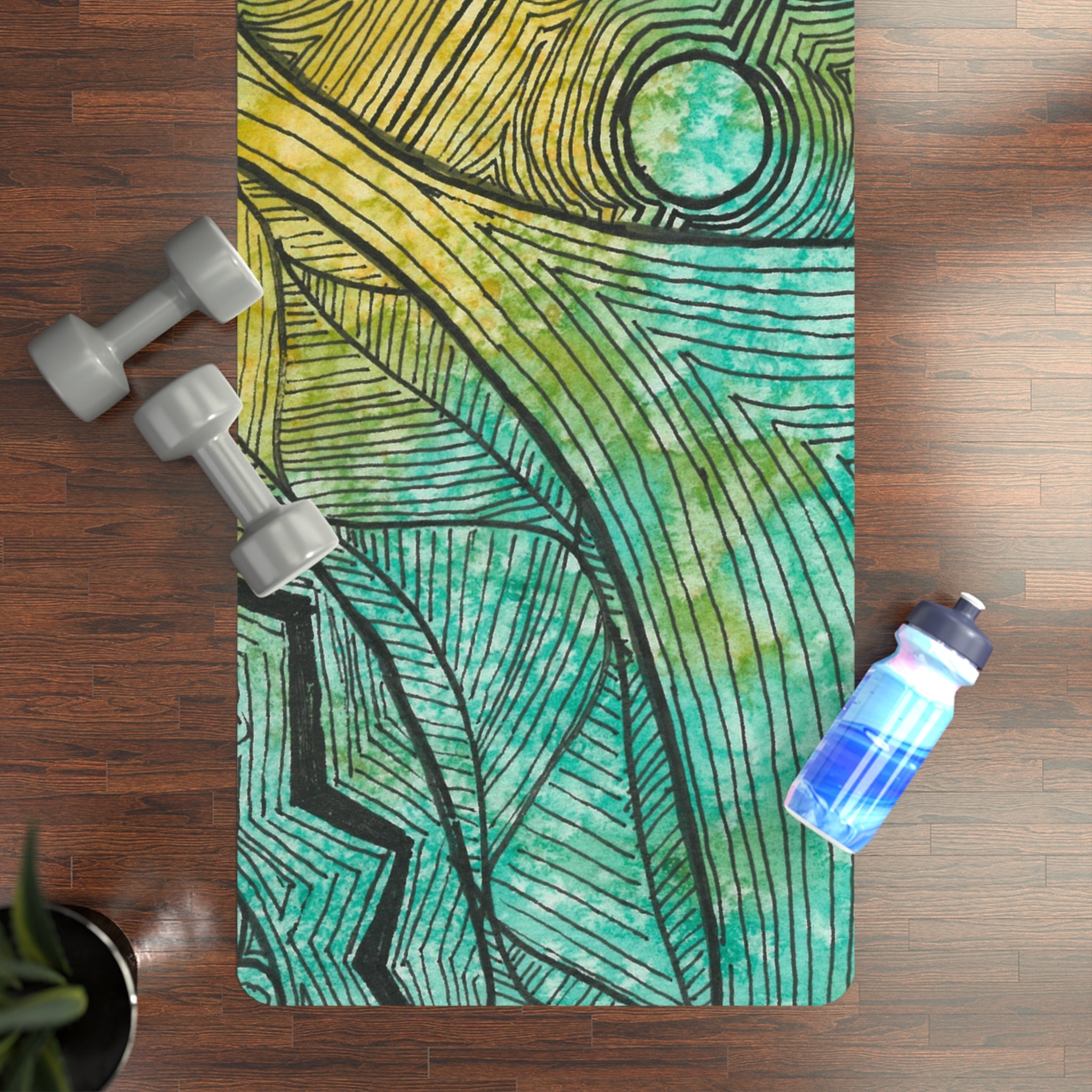 Yoga Mats and Gym Mats. Colourful Abstract Designs. Perfect for Home, Yoga or Gym Class, or a Special Gift #27 Come What May