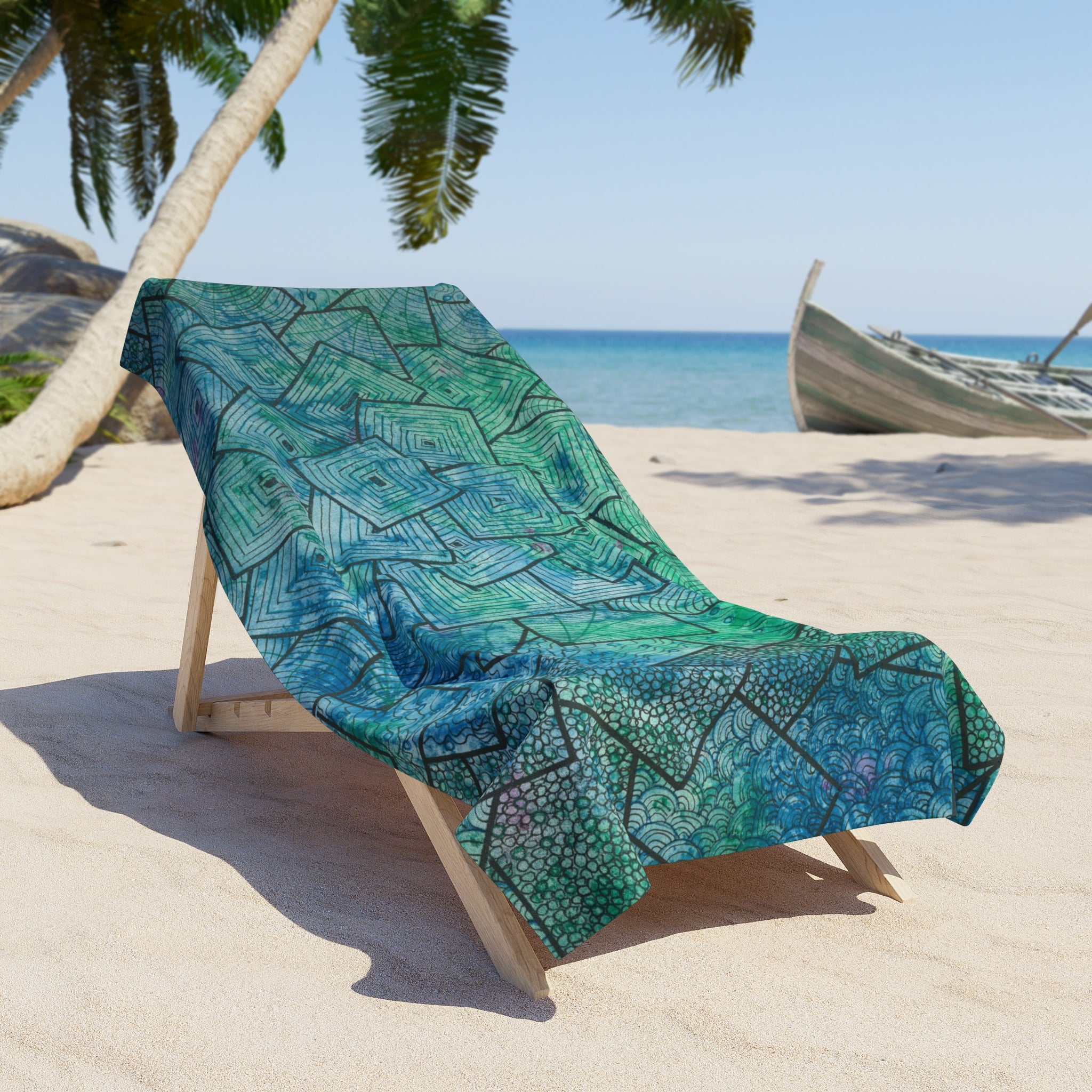 Colourful Abstract Beach Towels, Cotton Loop backing for Durability, 2 Sizes.  For Family and friends or a Special Gift #65 And The AnswerIs