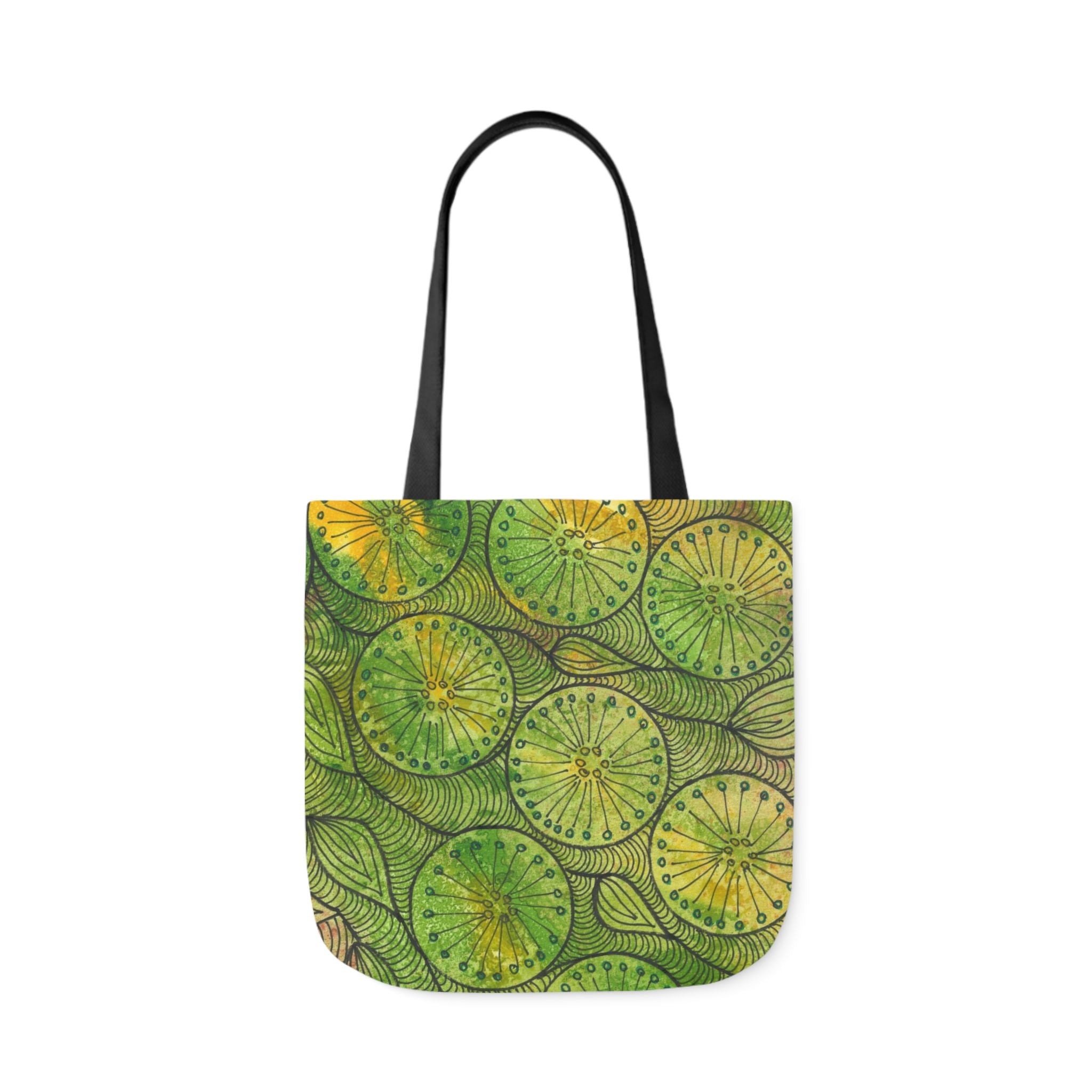 Canvas Tote Bags, Colourful Abstract Designs, 5-Color Straps, 3 Sizes.  For Family and friends or a Special Gift #63 Margarita Mondays
