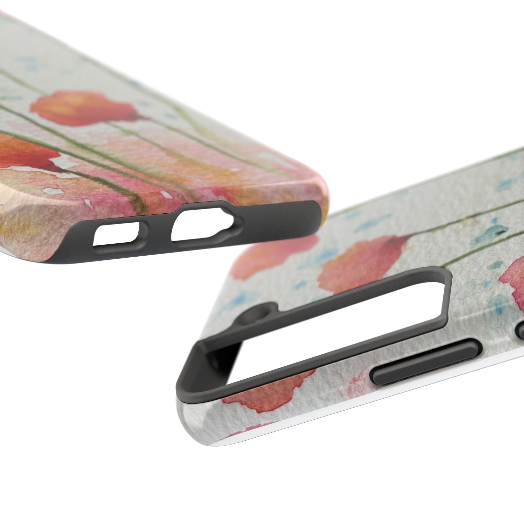 Tough Phone Case - All iPhones and Samsung Galaxys - Exciting Abstract Design #94 Poppies Galore