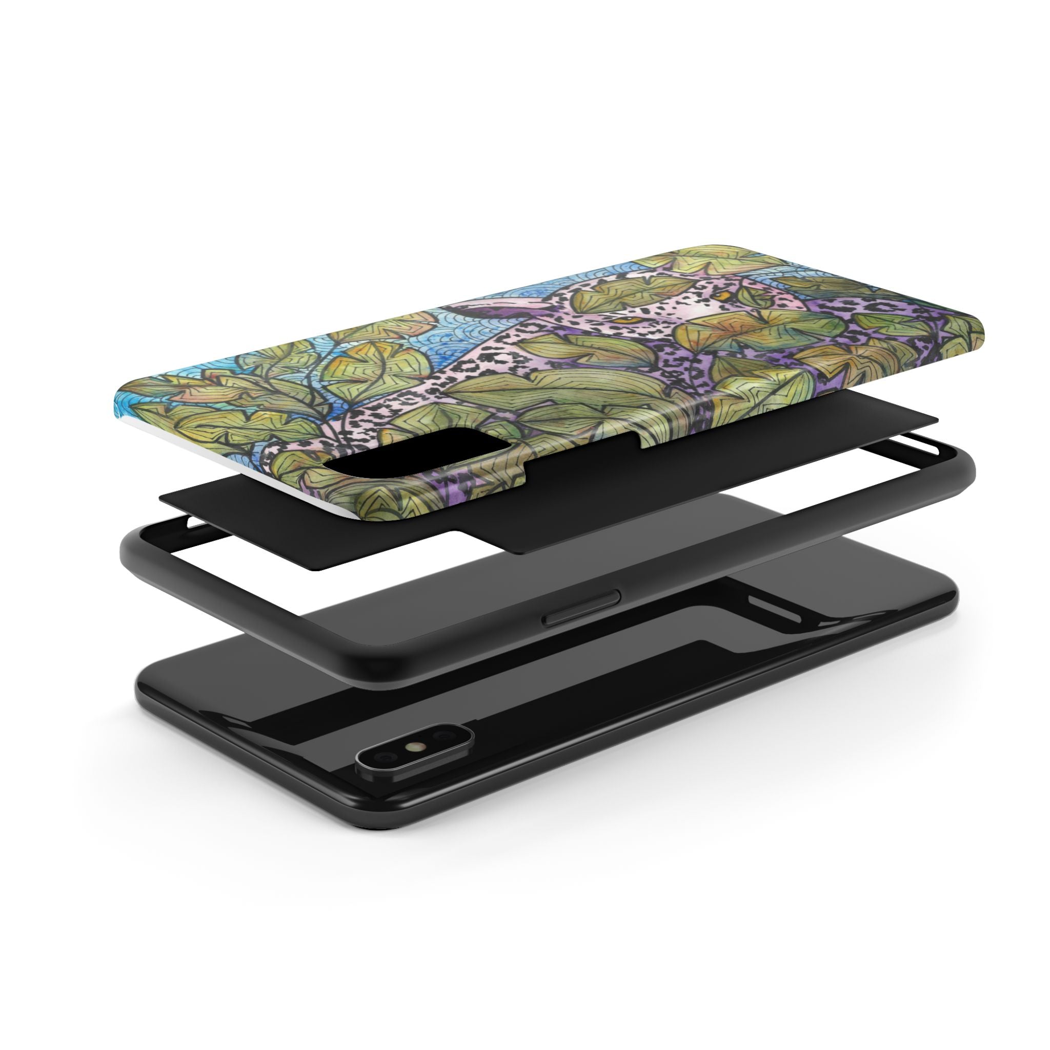 Tough Phone Case - All iPhones and Samsung Galaxys - Exciting Abstract Design #76 Purrfect Blend