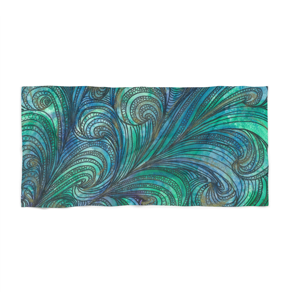 Colourful Abstract Beach Towels, Cotton Loop backing for Durability, 2 Sizes.  For Family and friends or a Special Gift #71 Call Of The Sea