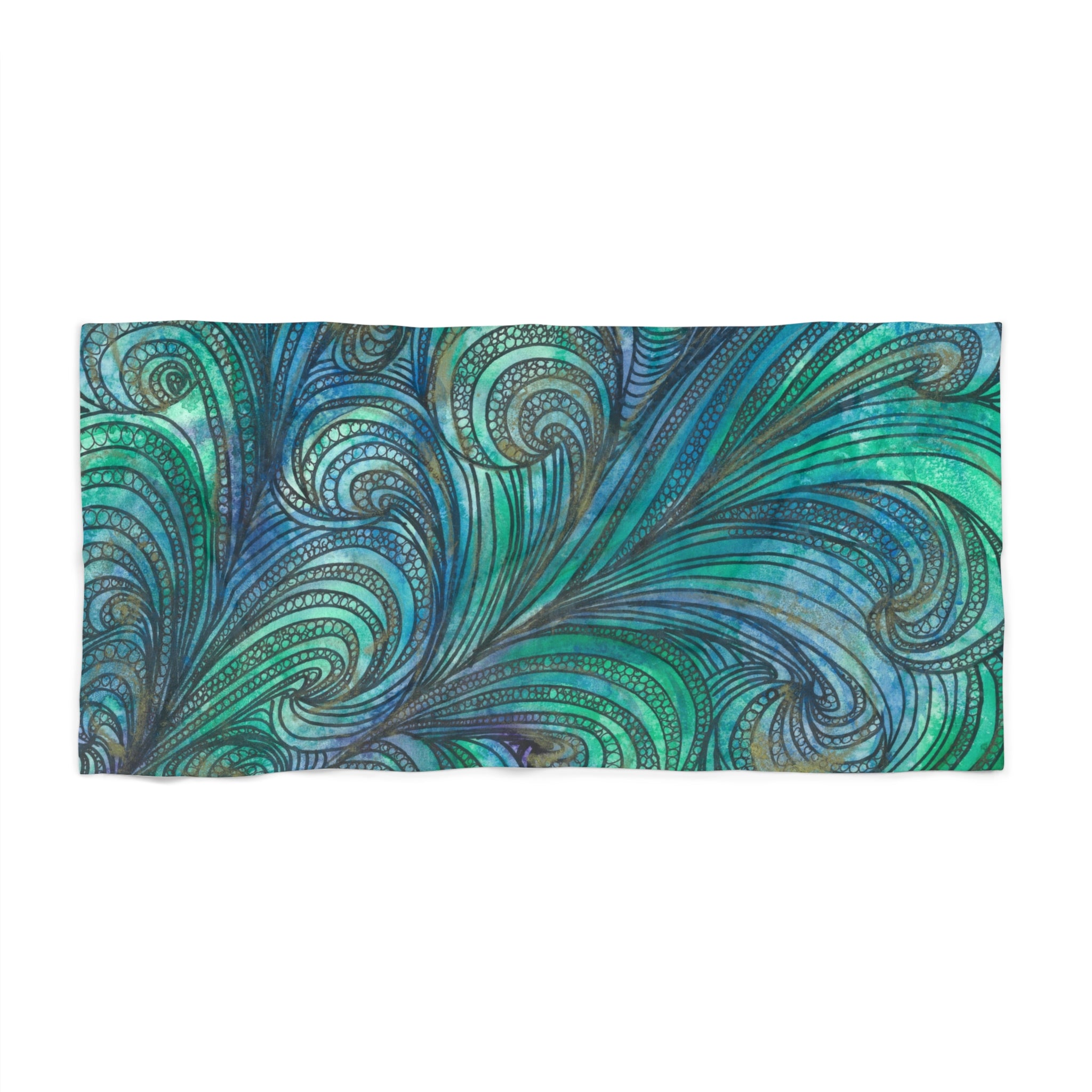Colourful Abstract Beach Towels, Cotton Loop backing for Durability, 2 Sizes.  For Family and friends or a Special Gift #71 Call Of The Sea