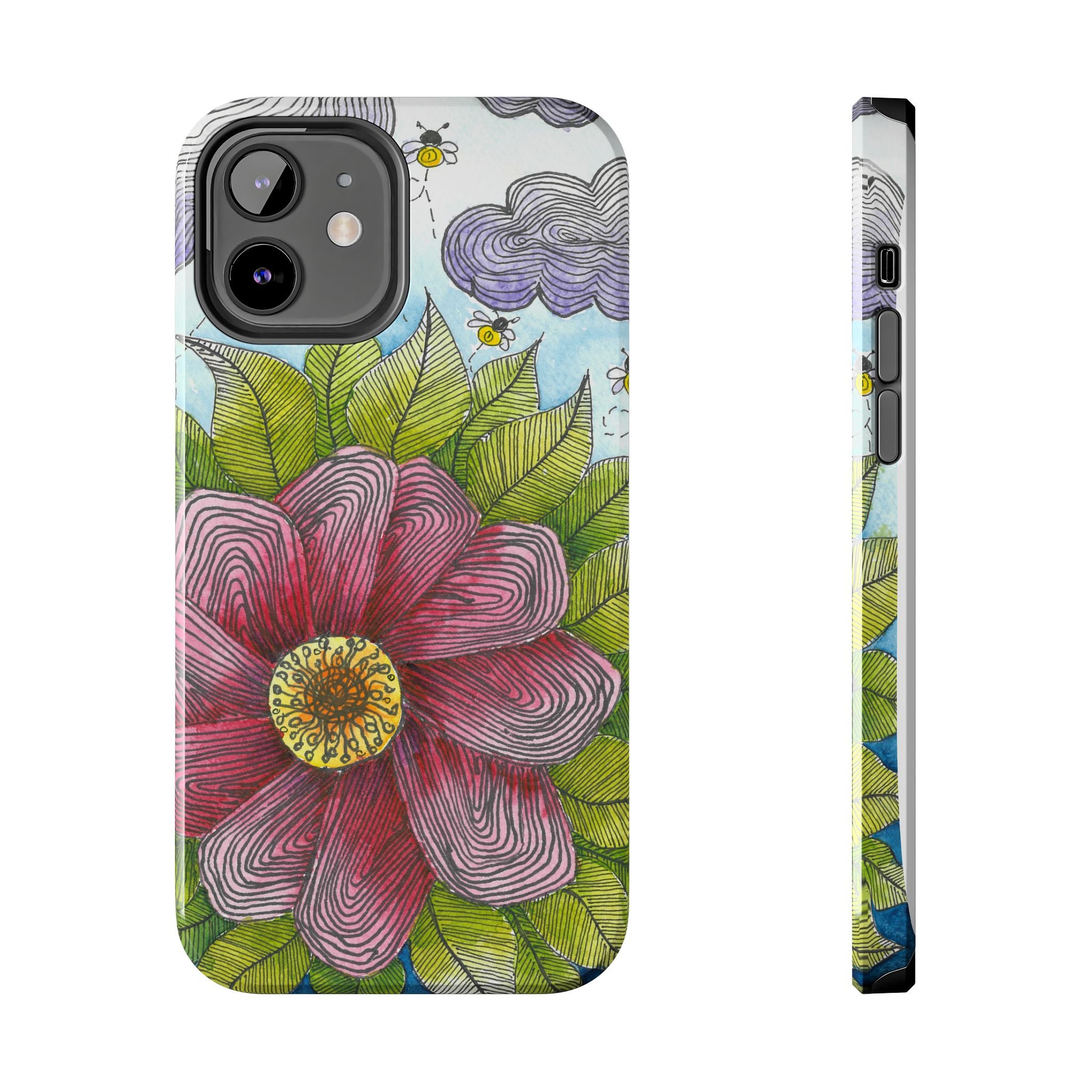Tough Phone Case - All iPhones and Samsung Galaxys - Exciting Abstract Design  #4 Bloom'n