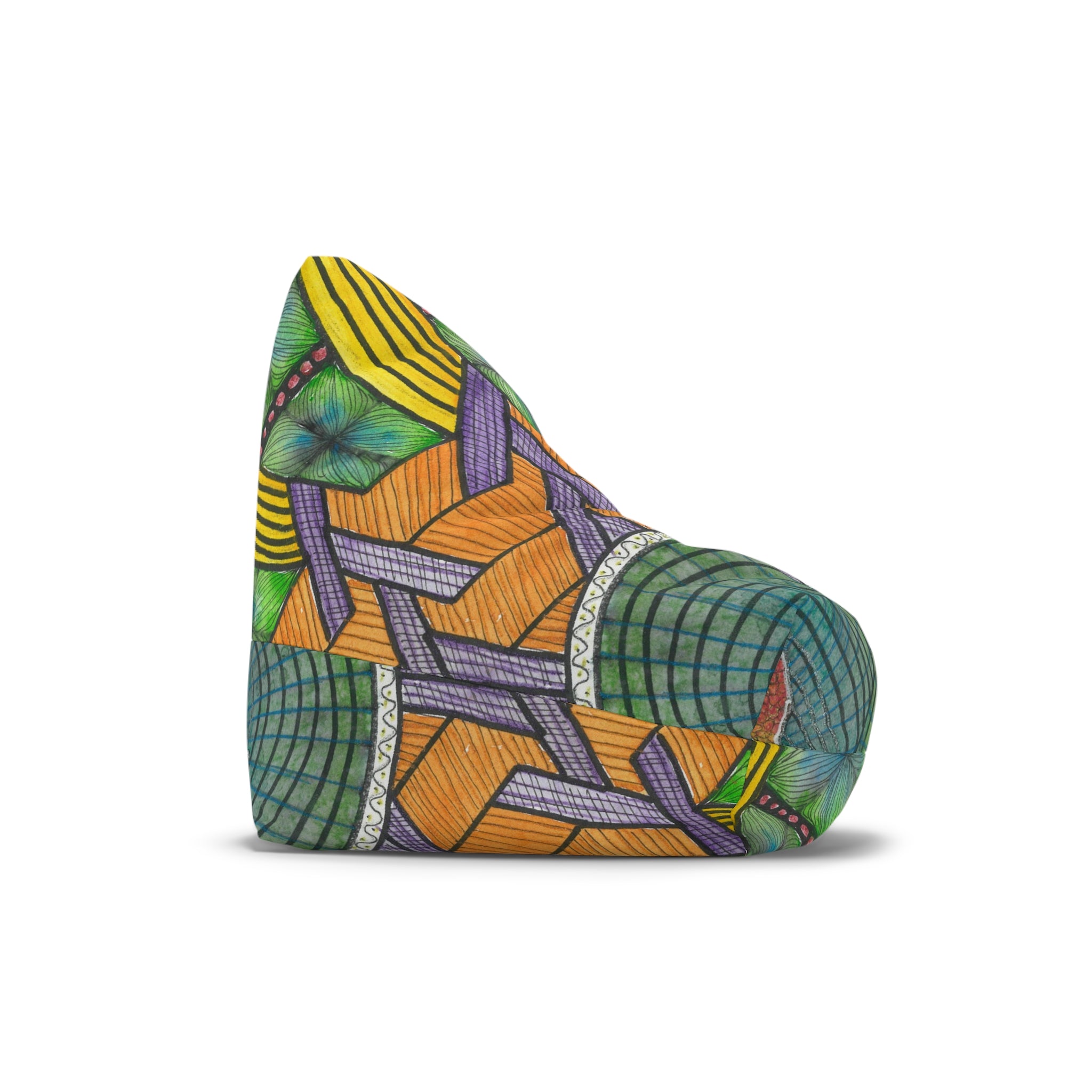 Bean Bag Chair Covers For Indoor & Outdoor - 2 Sizes - Exciting Abstract Design #31 T'Eye Land