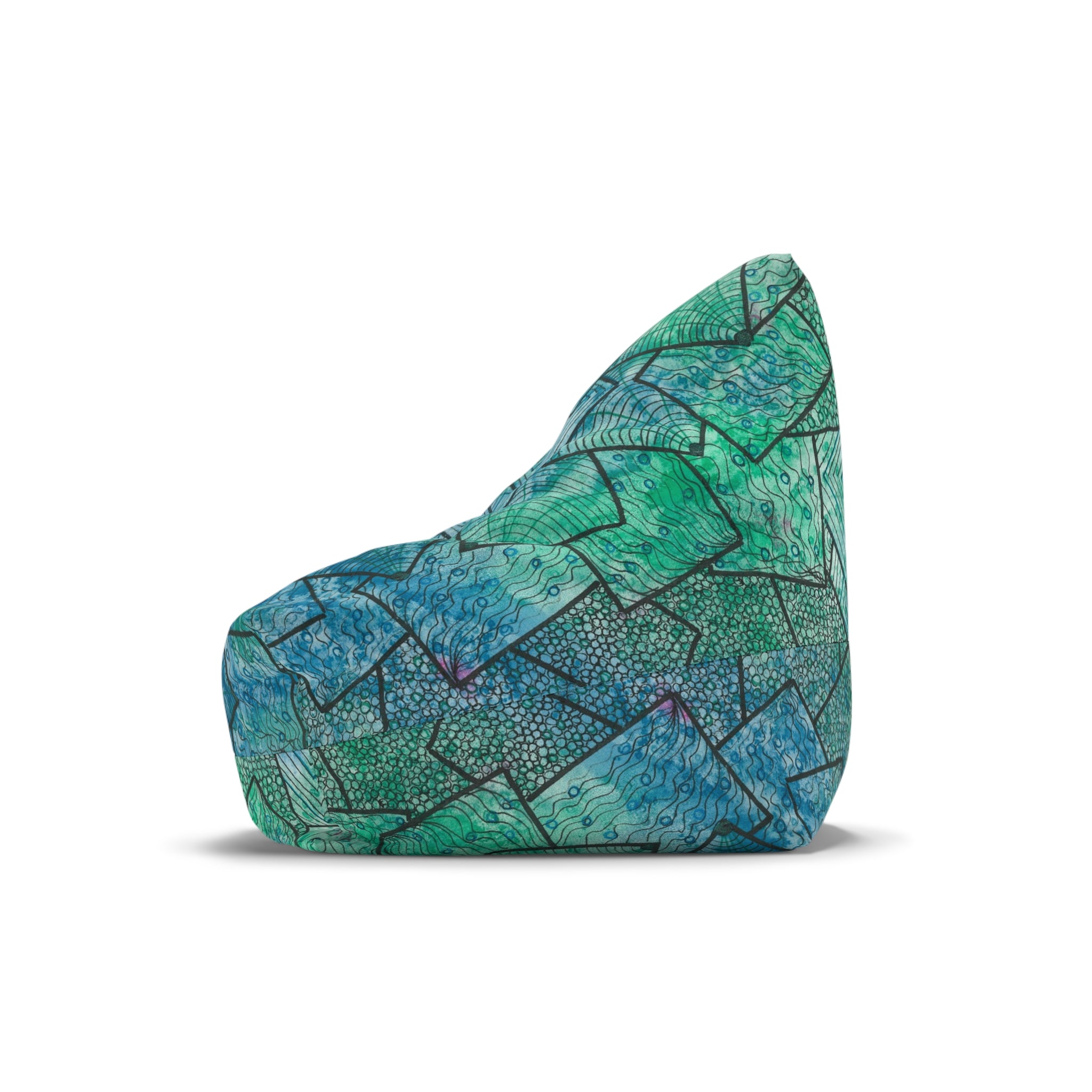 Bean Bag Chair Covers For Indoor & Outdoor - 2 Sizes - Exciting Abstract Design #65 And The Answer Is?