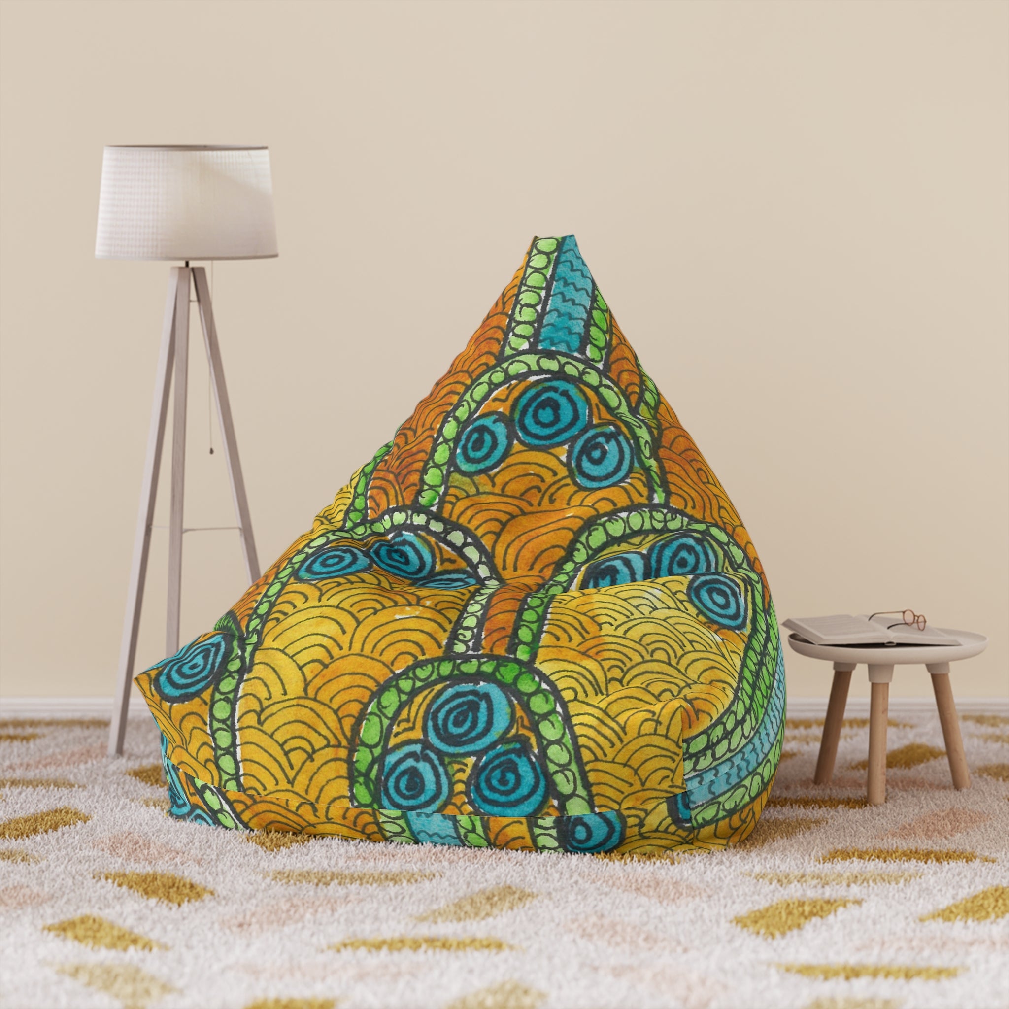 Bean Bag Chair Covers For Indoor & Outdoor - 2 Sizes - Exciting Abstract Design #87 Belgrade Impressions - Serbia