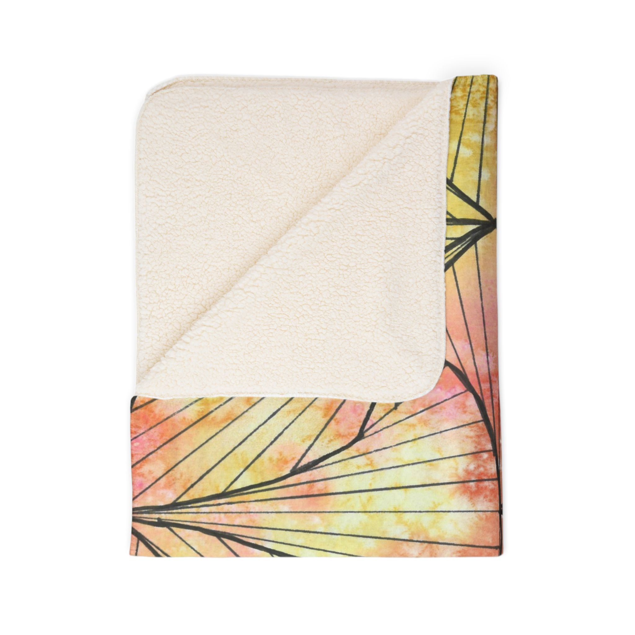 Fleece Throw Blanket, Textured Sherpa Underside, Hemmed, 2 Sizes. Colourful Abstract Design. Perfect for Bedroom, Living Room, or Special Gift #39 Impossible They Said