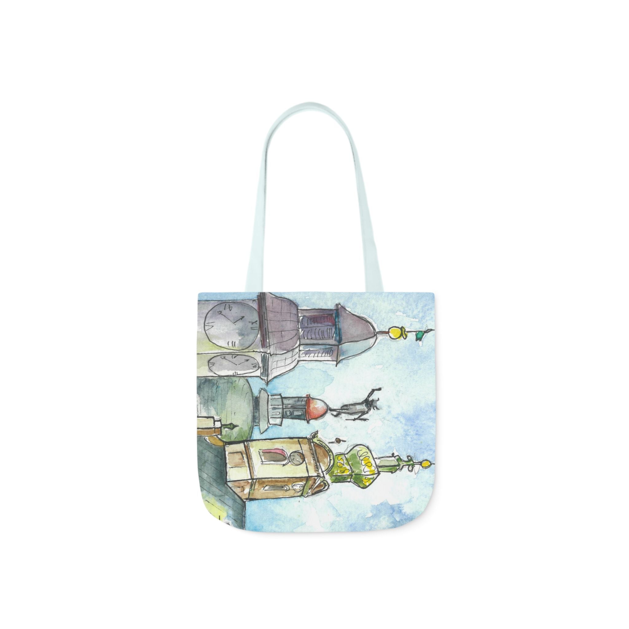 Canvas Tote Bags, Colourful Abstract Designs, 5-Color Straps, 3 Sizes.  For Family and friends or a Special Gift #95 Beautiful Novi Sad
