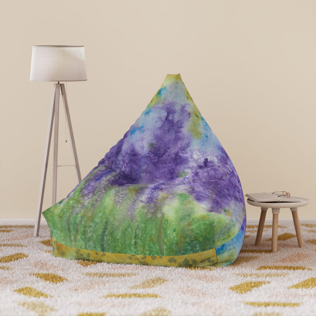 Bean Bag Chair Covers For Indoor & Outdoor - 2 Sizes - Exciting Abstract Design #74 Lavender Fields