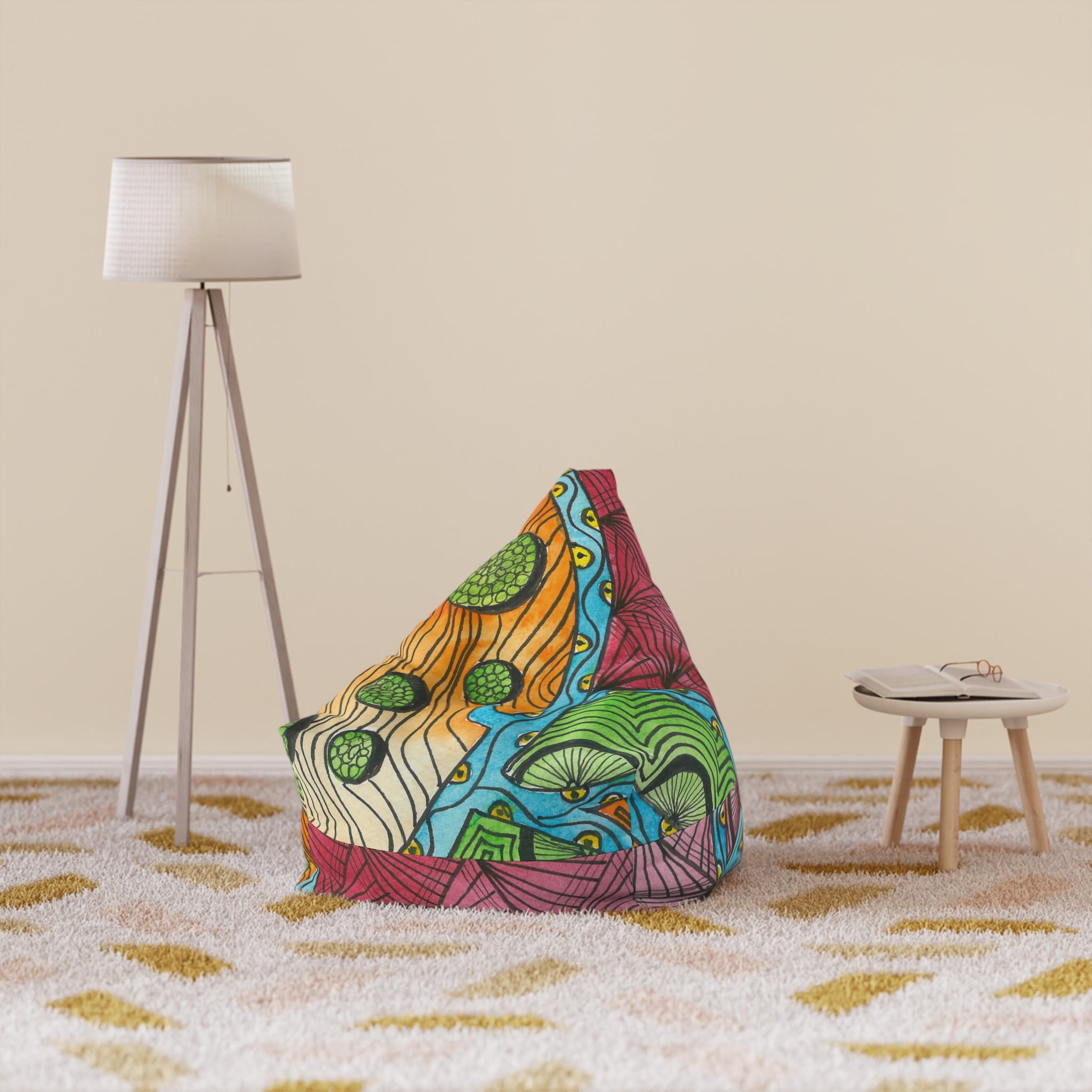 Bean Bag Chair Covers For Indoor & Outdoor - 2 Sizes - Exciting Abstract Design #11 Today's The Day