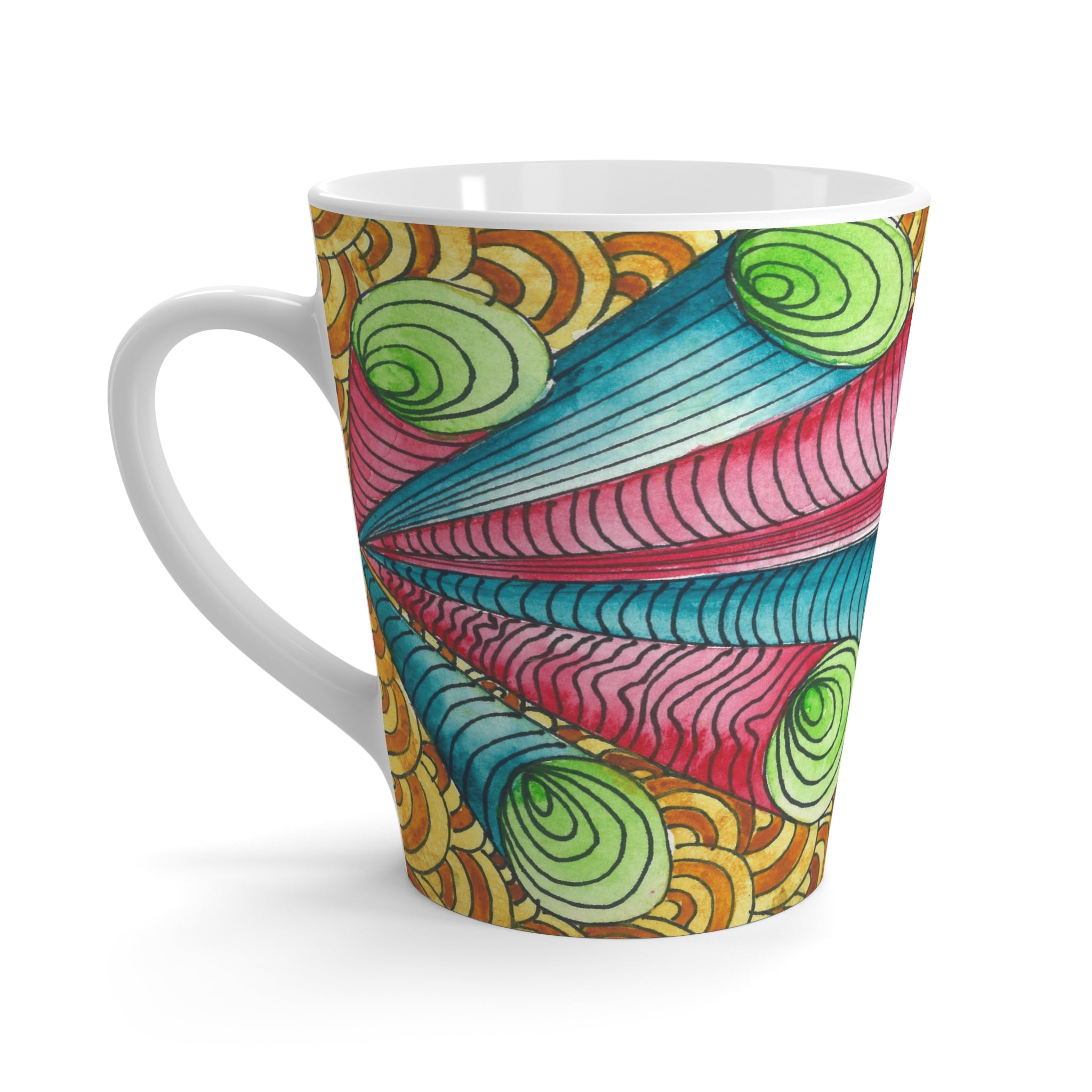 Coffee Mugs and Cups. Colourful Abstract Designs. Perfect for Home, Office or Special Gift #93 On A Mission