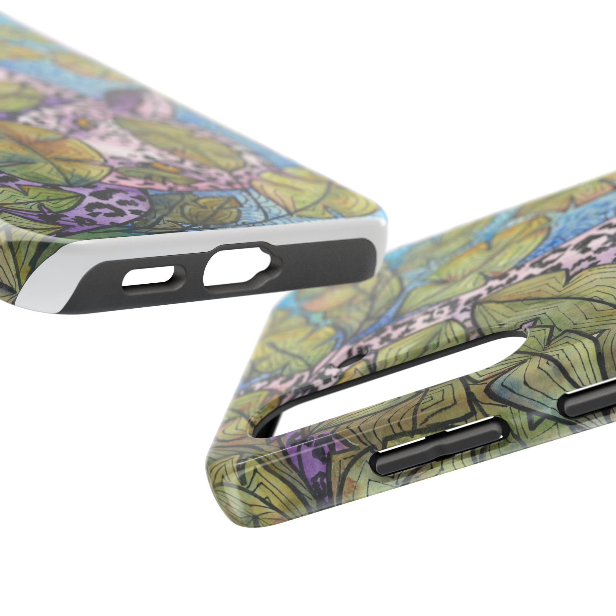 Tough Phone Case - All iPhones and Samsung Galaxys - Exciting Abstract Design #76 Purrfect Blend