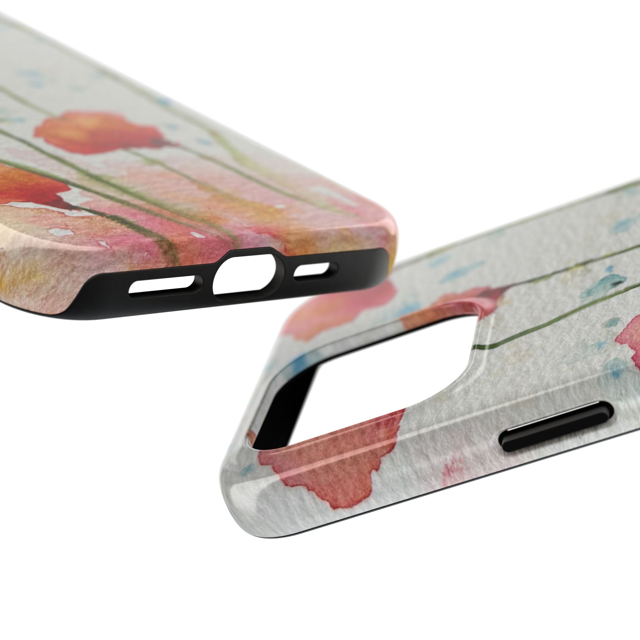 Tough Phone Case - All iPhones and Samsung Galaxys - Exciting Abstract Design #94 Poppies Galore