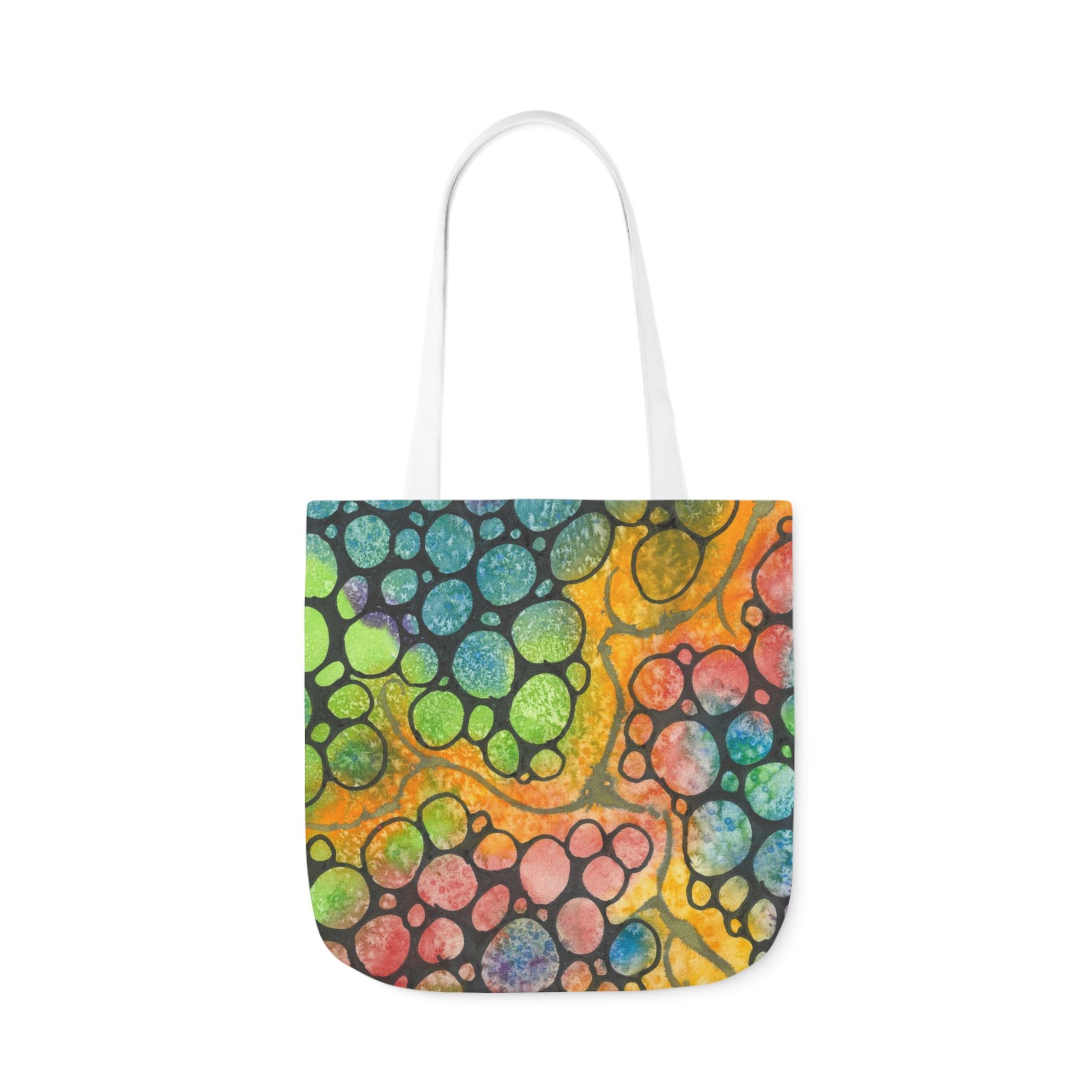 Canvas Tote Bags, Colourful Abstract Designs, 5-Color Straps, 3 Sizes.  For Family and friends or a Special Gift #77 River Of Dreams
