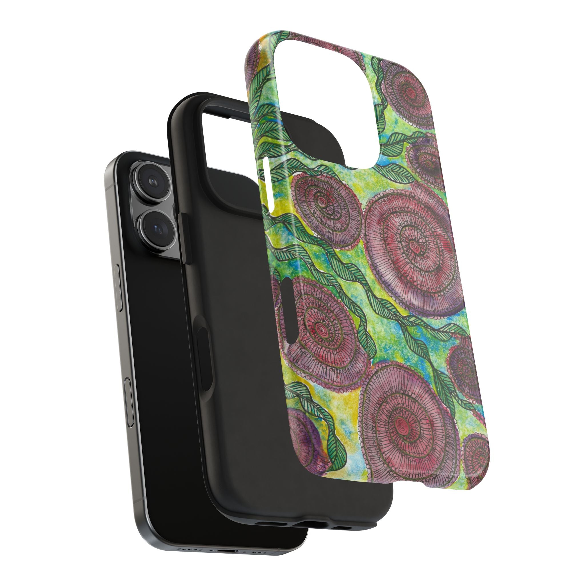 Tough Phone Case - All iPhones and Samsung Galaxys - Exciting Abstract Design #35 Beetroot To Yourself
