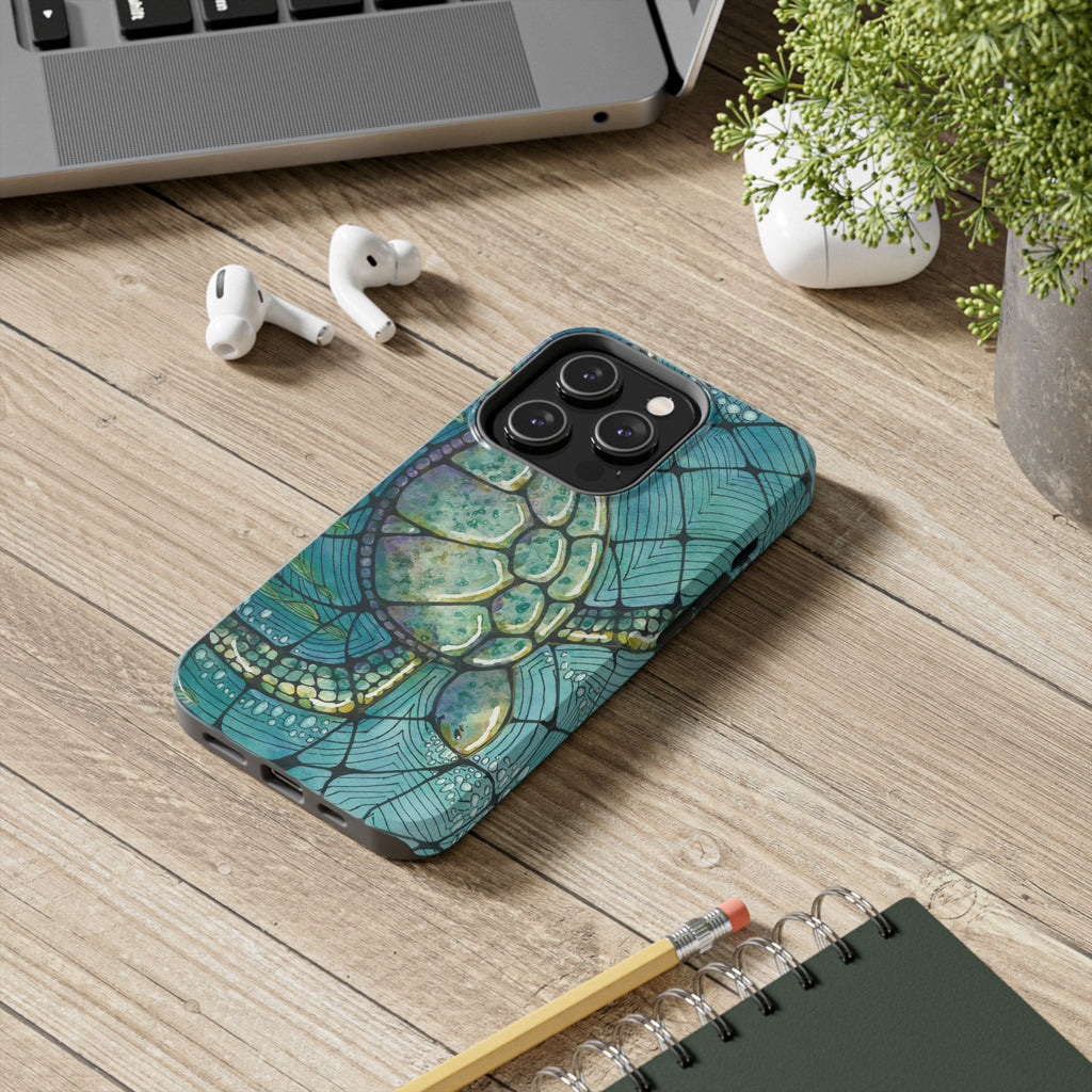 Tough Phone Case - All iPhones and Samsung Galaxys - Exciting Abstract Design #73 Turtling Along