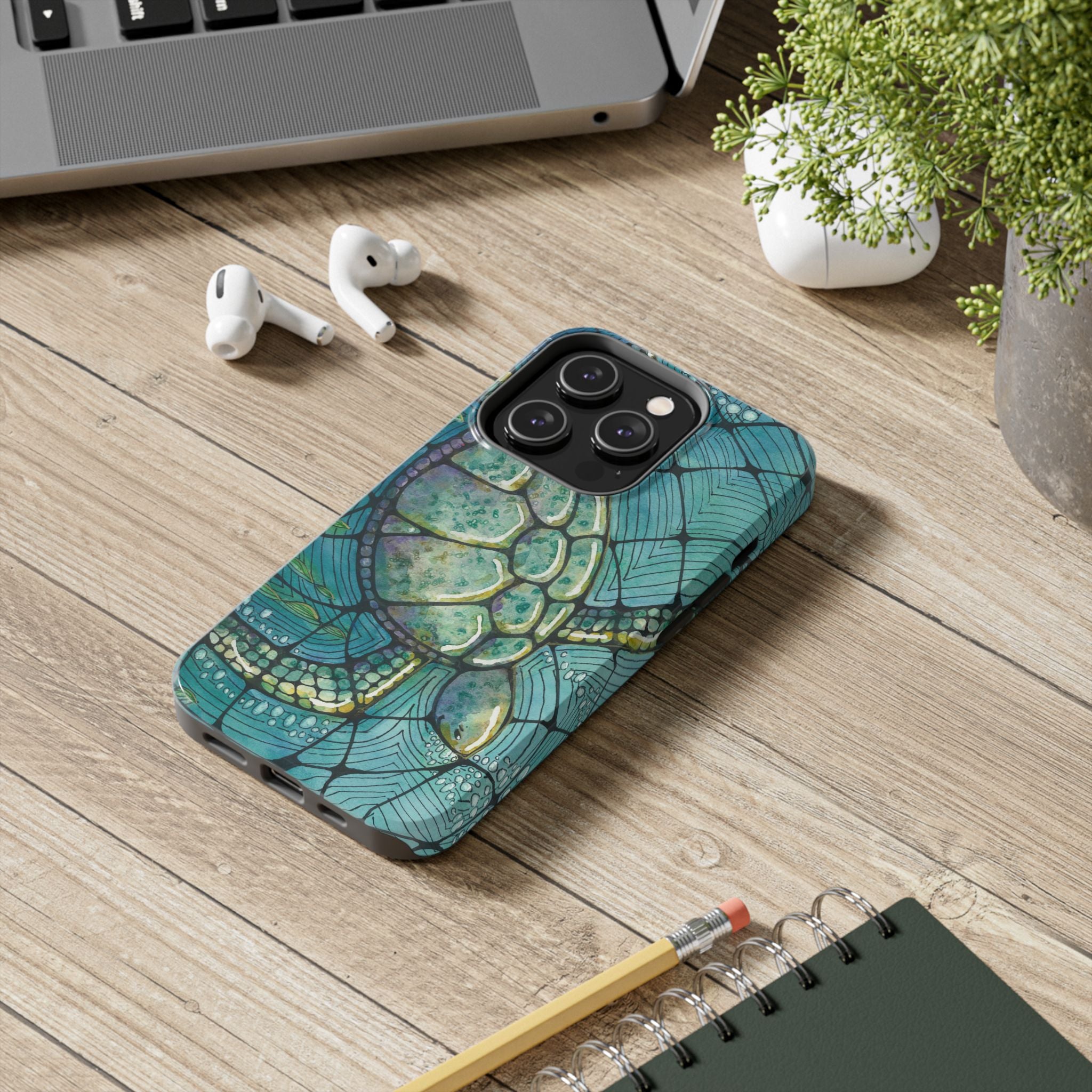 Tough Phone Case - All iPhones and Samsung Galaxys - Exciting Abstract Design #73 Turtling Along