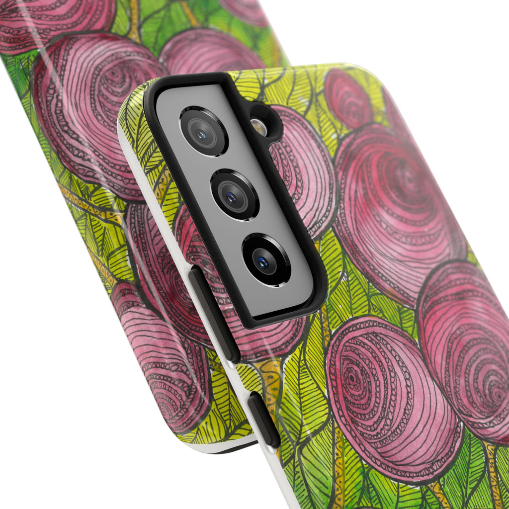 Tough Phone Case - All iPhones and Samsung Galaxys - Exciting Abstract Design #9 Spaced Blossoms
