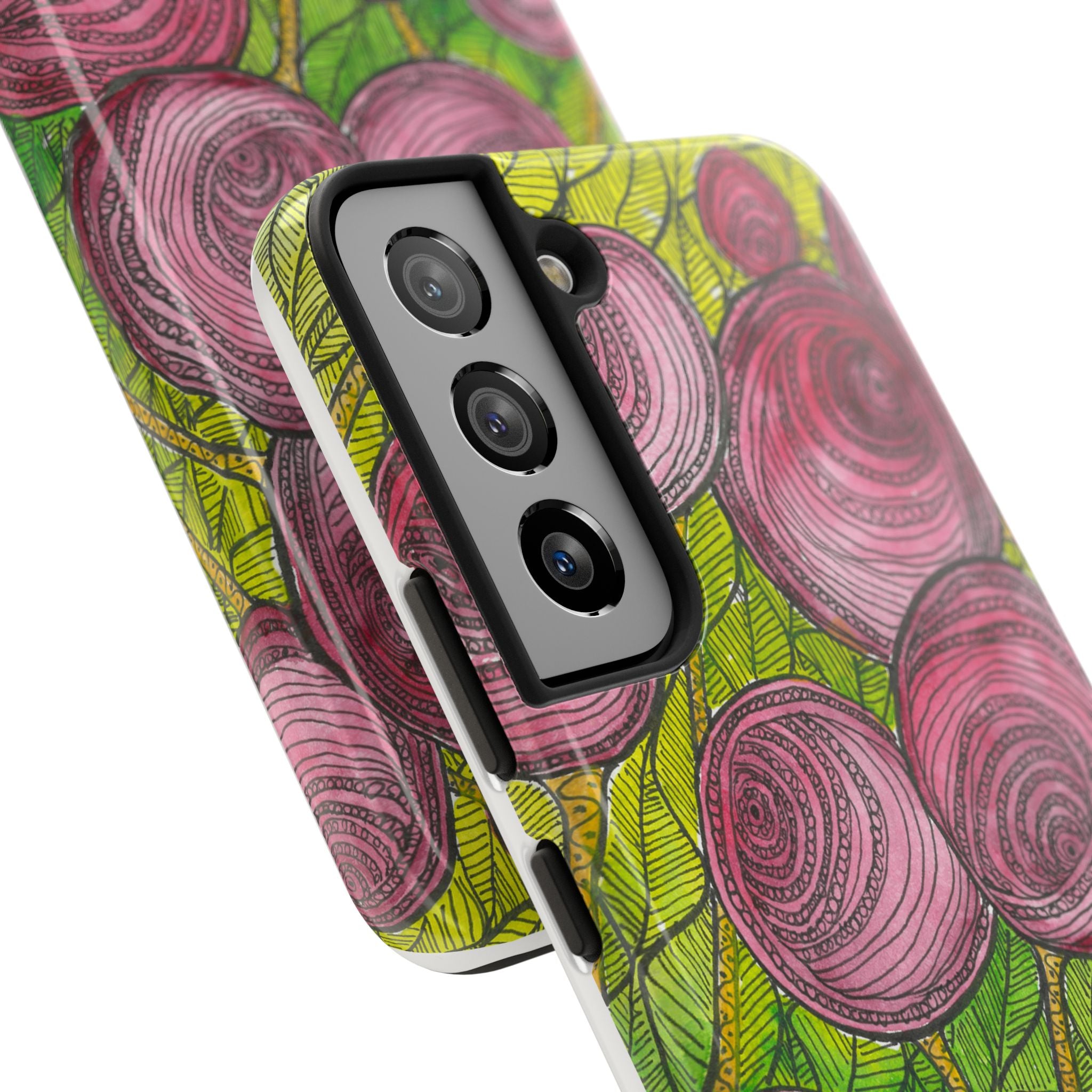 Tough Phone Case - All iPhones and Samsung Galaxys - Exciting Abstract Design #9 Spaced Blossoms