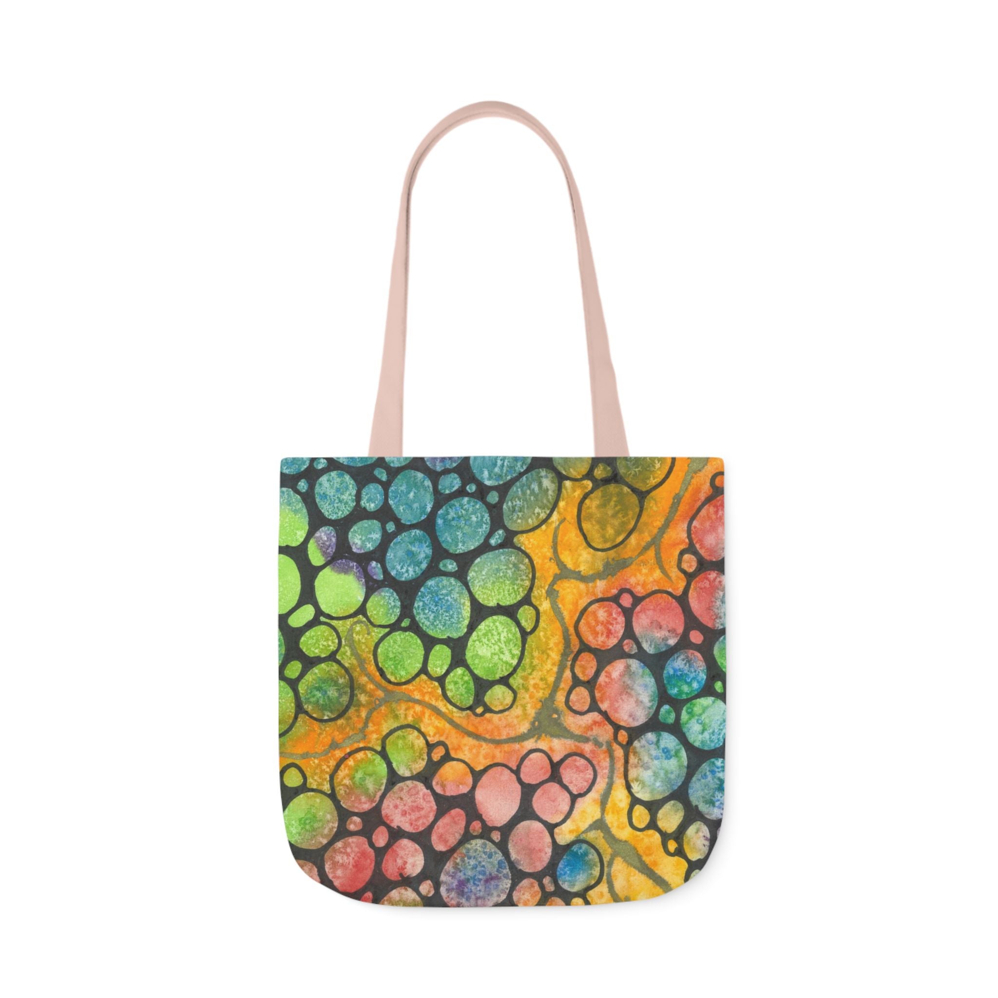 Canvas Tote Bags, Colourful Abstract Designs, 5-Color Straps, 3 Sizes.  For Family and friends or a Special Gift #77 River Of Dreams