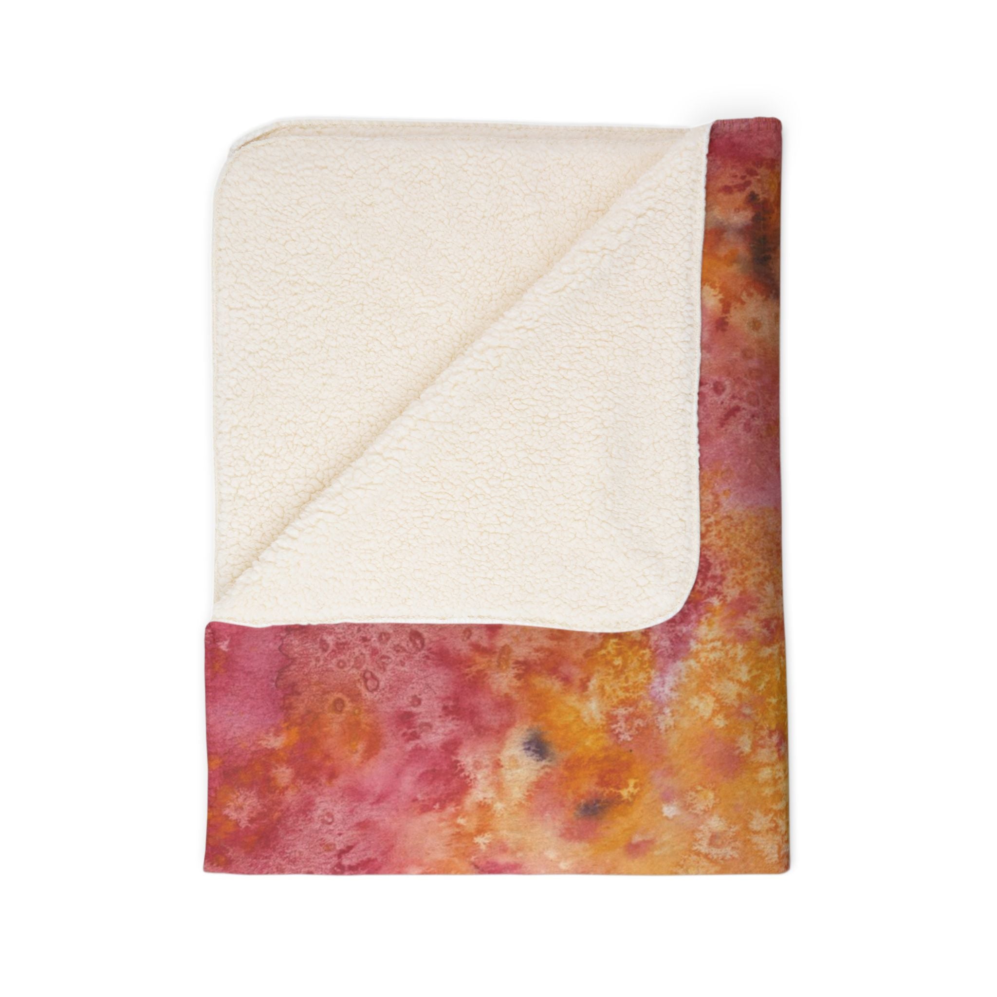 Fleece Throw Blanket, Textured Sherpa Underside, Hemmed, 2 Sizes. Colourful Abstract Design. Perfect for Bedroom, Living Room, or Special Gift #54 Heaven Can Wait