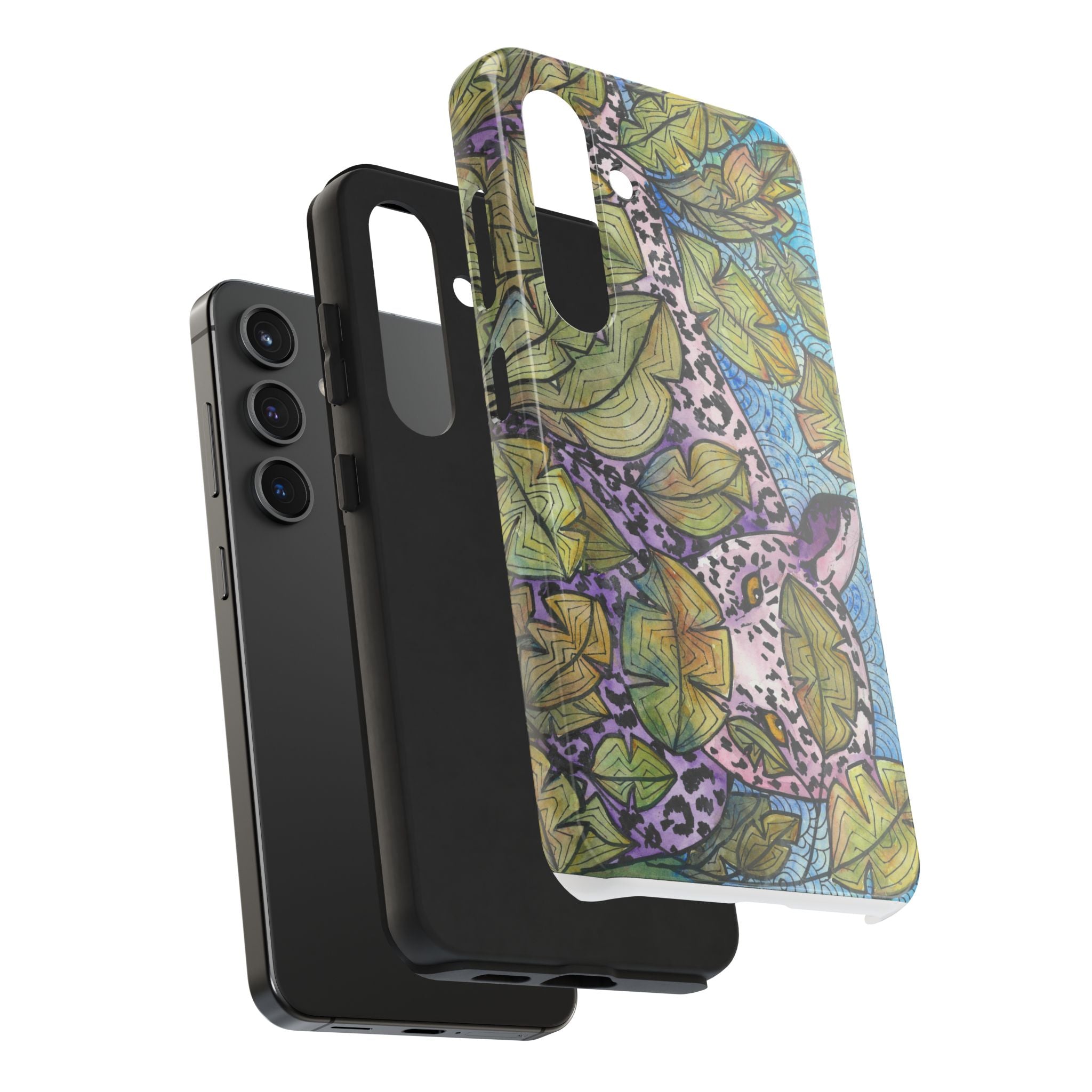 Tough Phone Case - All iPhones and Samsung Galaxys - Exciting Abstract Design #76 Purrfect Blend