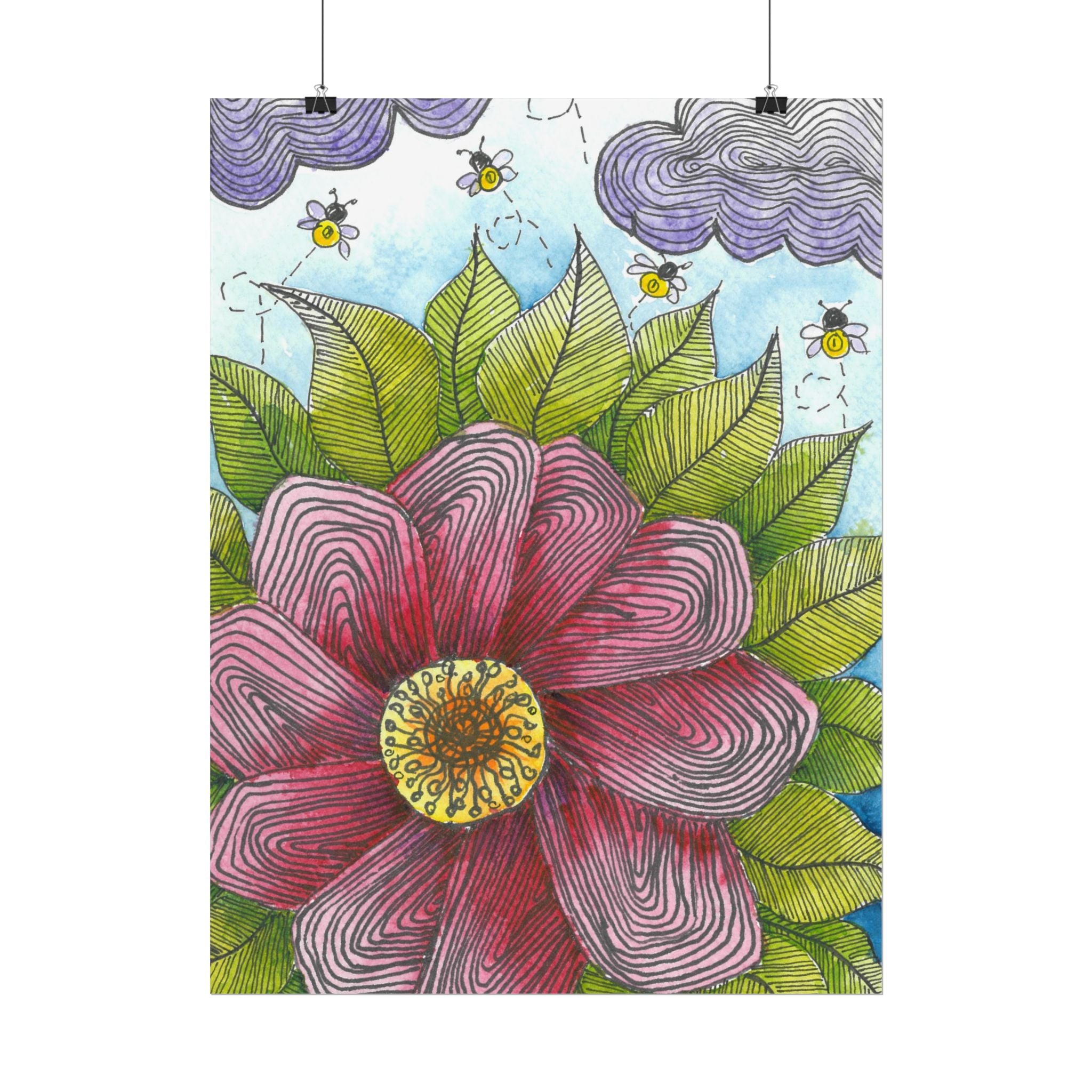 Large Colourful Wall Art, Posters & Prints, For Office, Bedroom or Living Room, or Special Gift #4 Bloom'n
