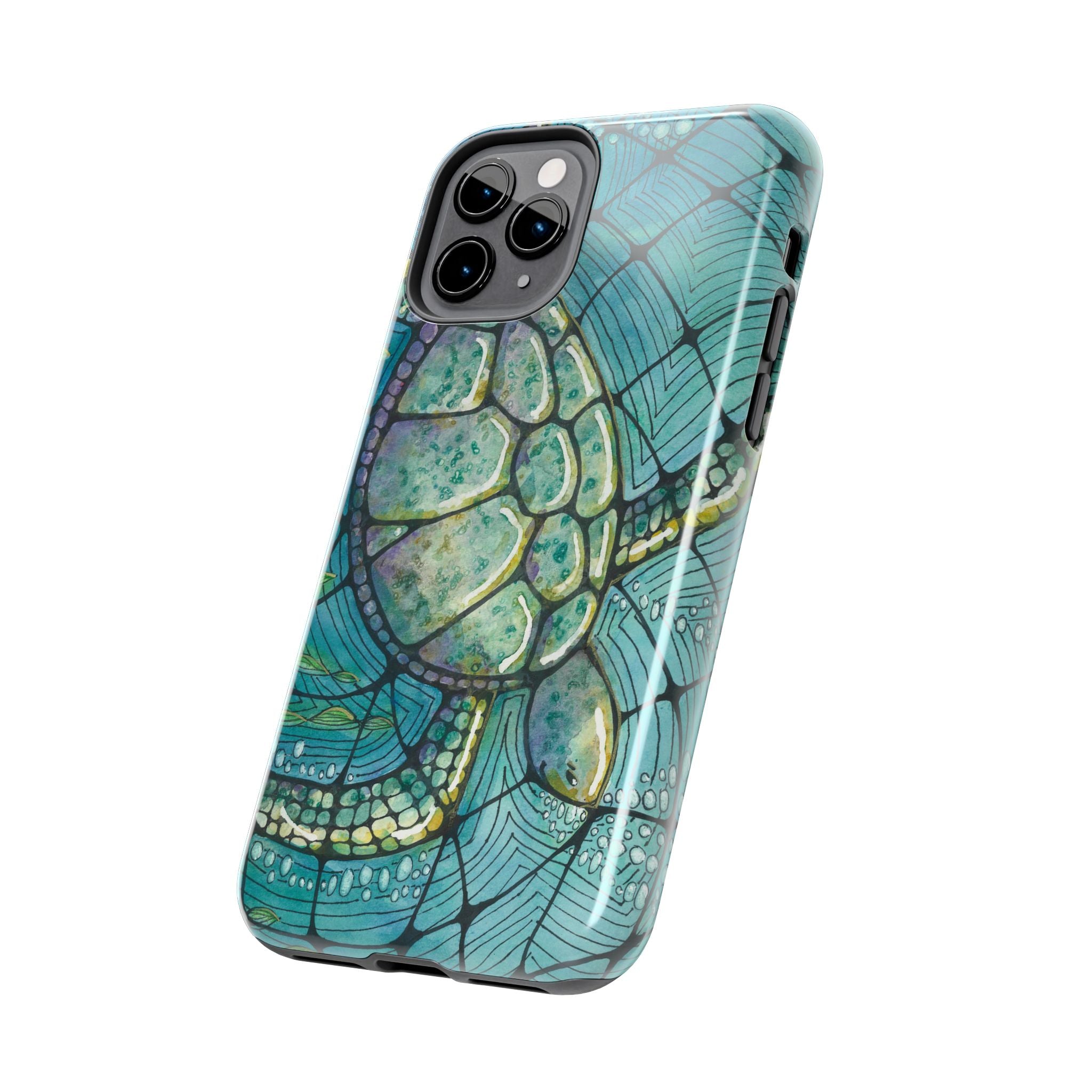 Tough Phone Case - All iPhones and Samsung Galaxys - Exciting Abstract Design #73 Turtling Along