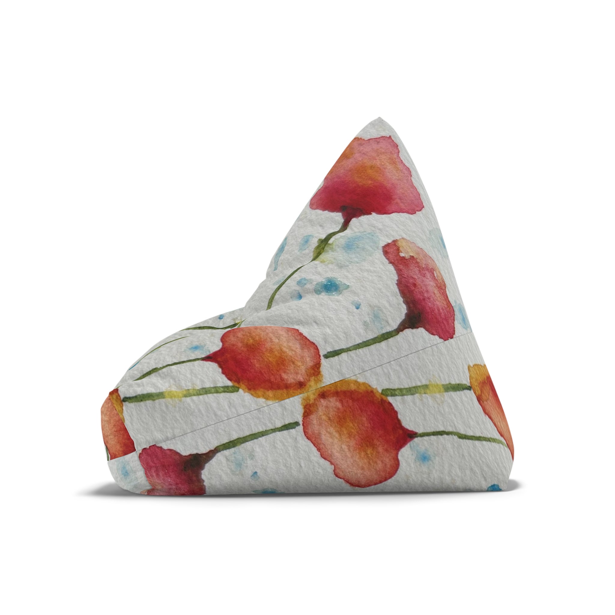 Bean Bag Chair Covers For Indoor & Outdoor - 2 Sizes - Exciting Abstract Design #94 Poppies Galore