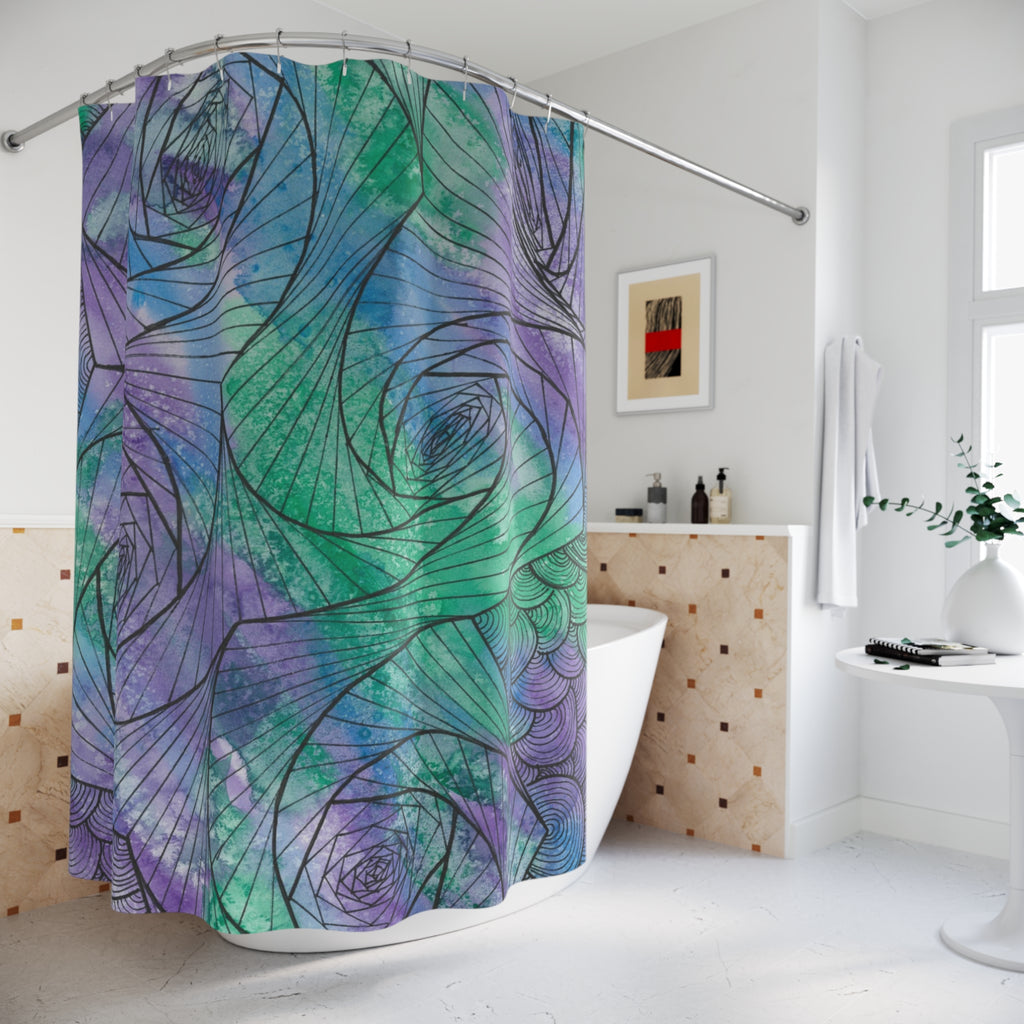 Beautiful Shower Curtains to Refresh Your Bathroom. Colourful Abstract Designs. Perfect For Your Bathroom or Special House-Warming Gift #50 If Not Now When