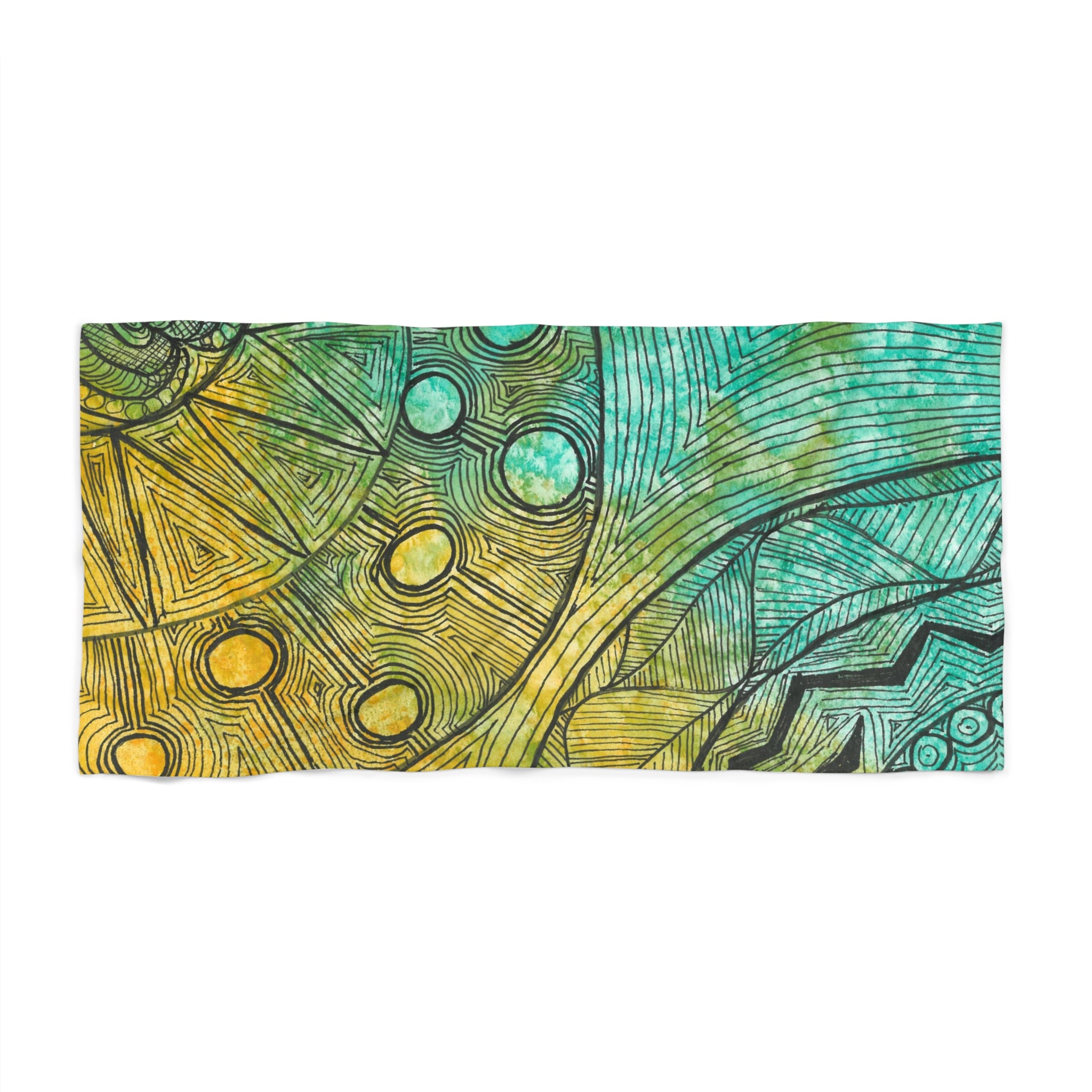 Colourful Abstract Beach Towels, Cotton Loop backing for Durability, 2 Sizes.  For Family and friends or a Special Gift #27 Come What May